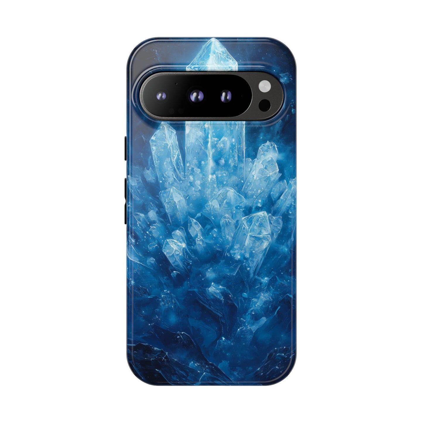 Cosmic Ice Crystal Matching Couple Phone Case – A Dazzling Duo for iPhone, Samsung & Google Pixel