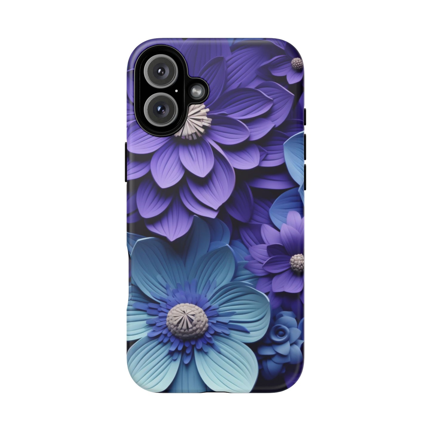 Royal Blue Floral Phone Case – Elegant & Luxurious Design