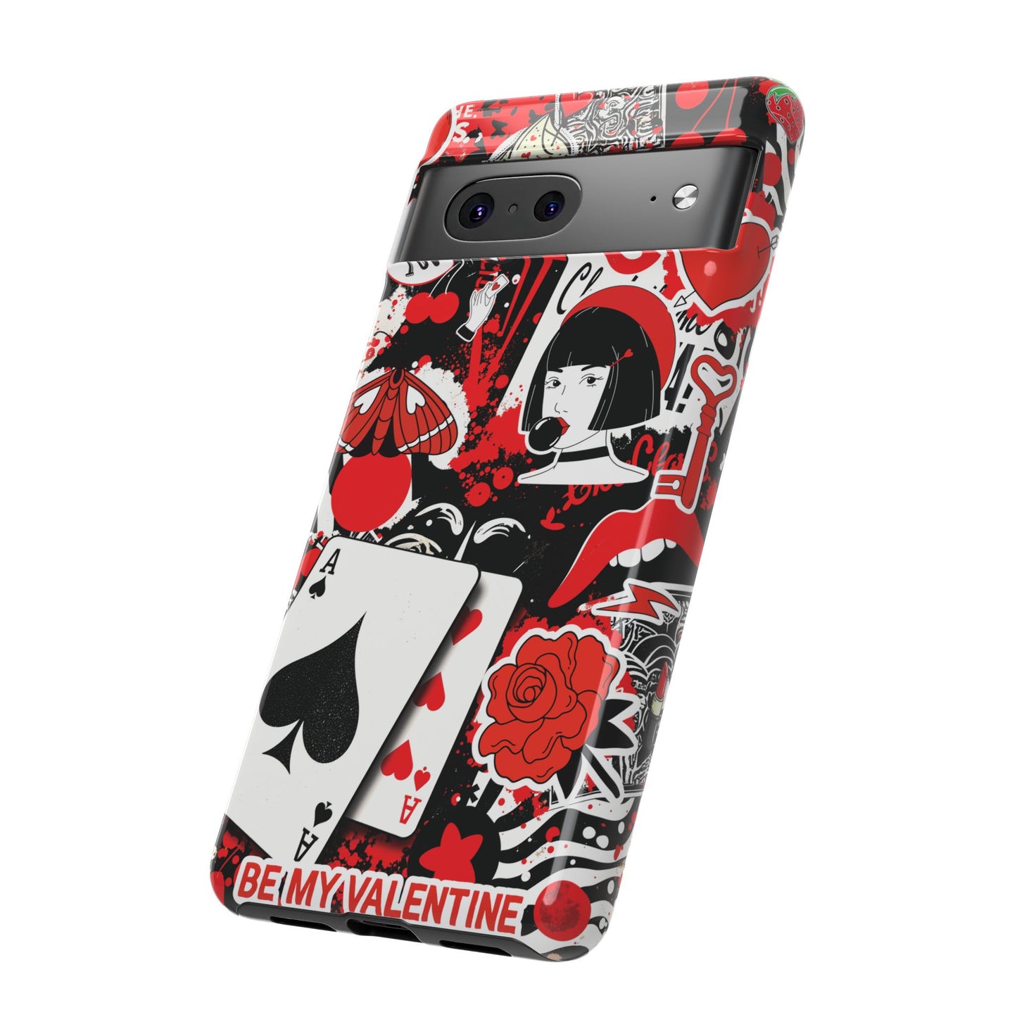 Bold Red & Black Ace Card Phone Case