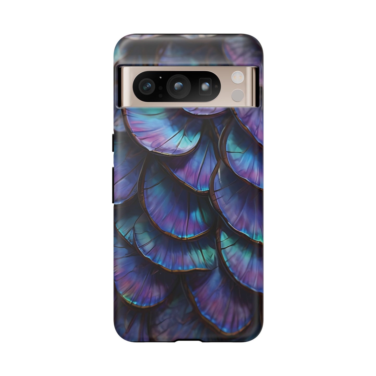 Abstract Macro Shot of Iridescent Butterfly Fish Scales Phone Case Design