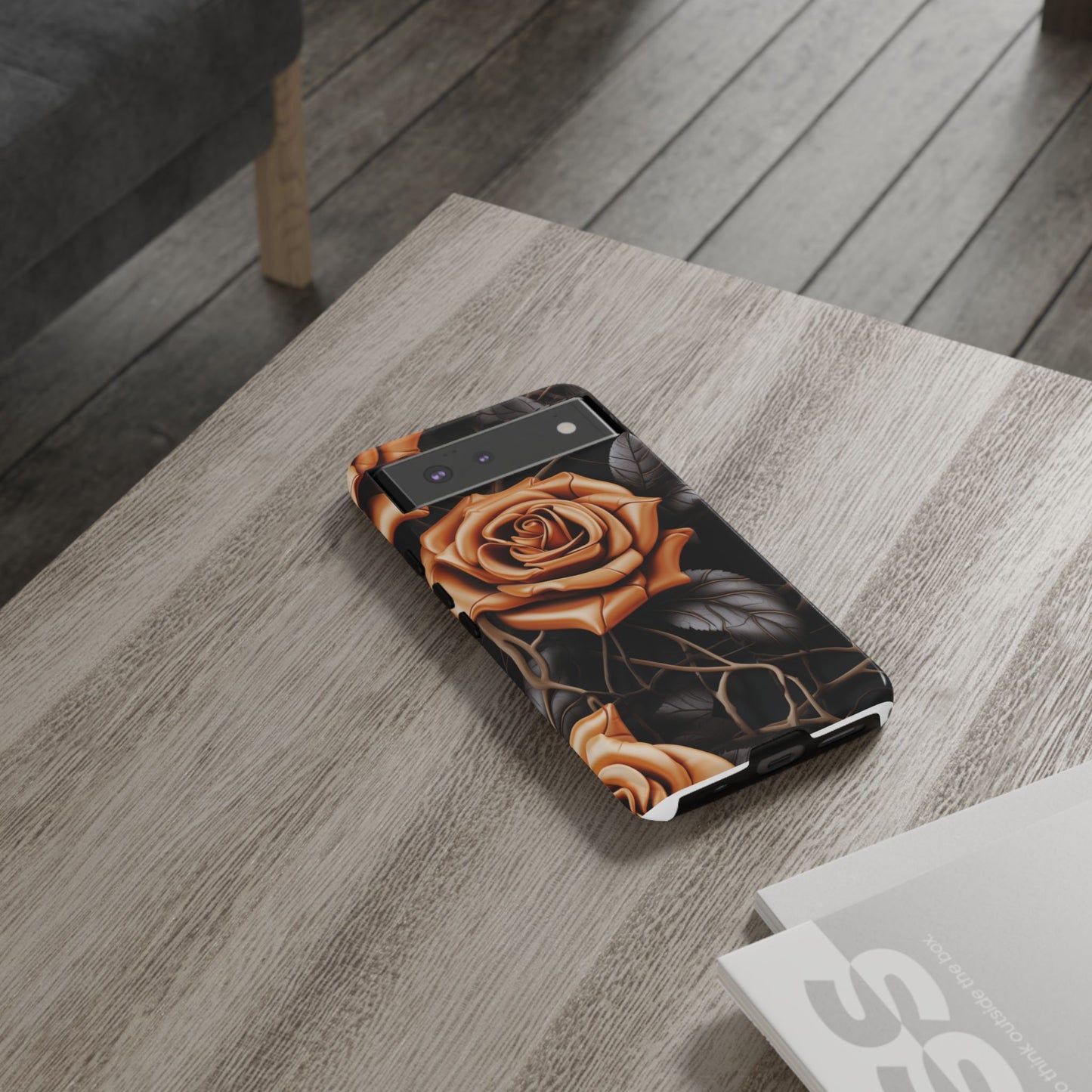 Midnight Gold Rose Mobile Case