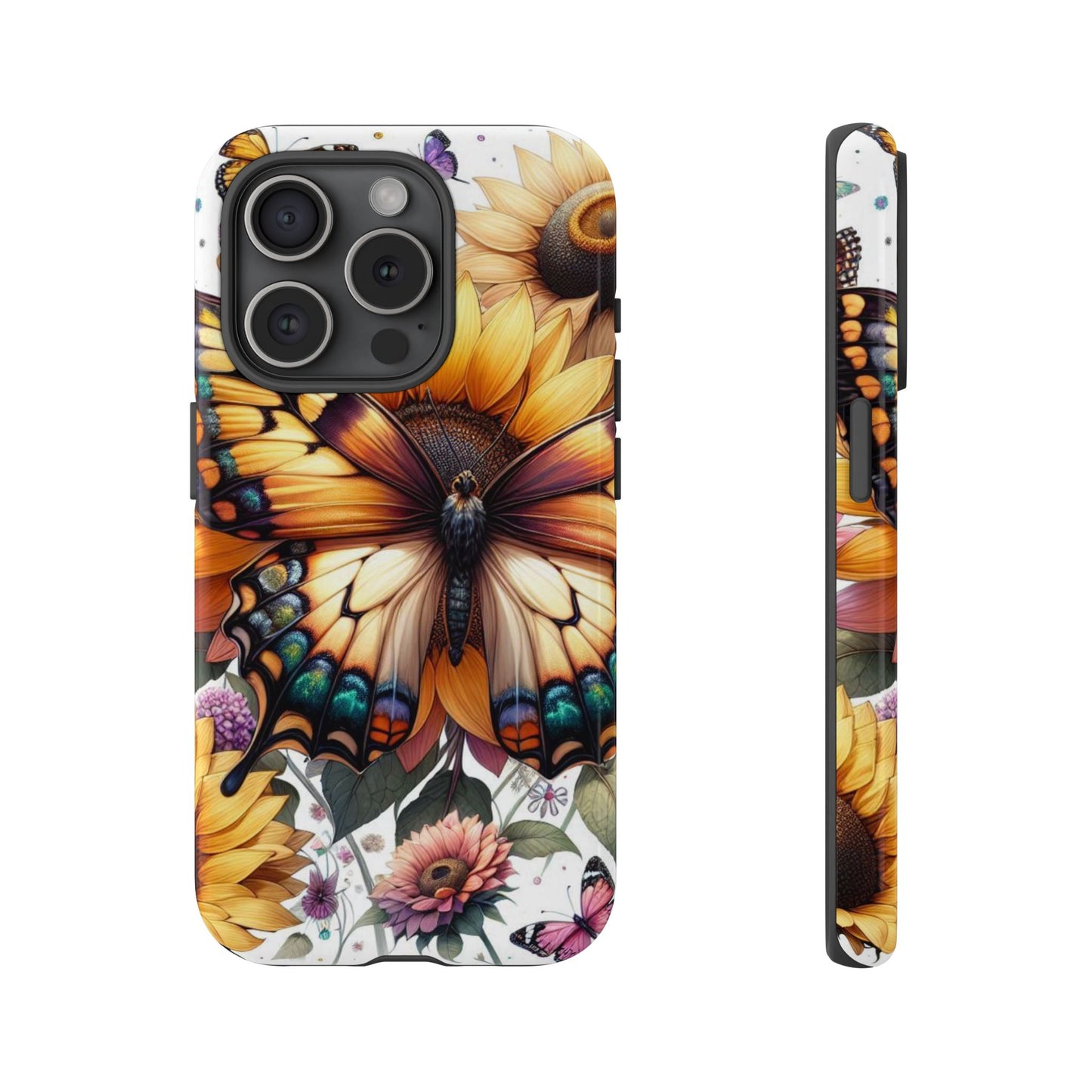 Golden Wings – Sunflower & Butterfly Wonderland Mobile Cover
