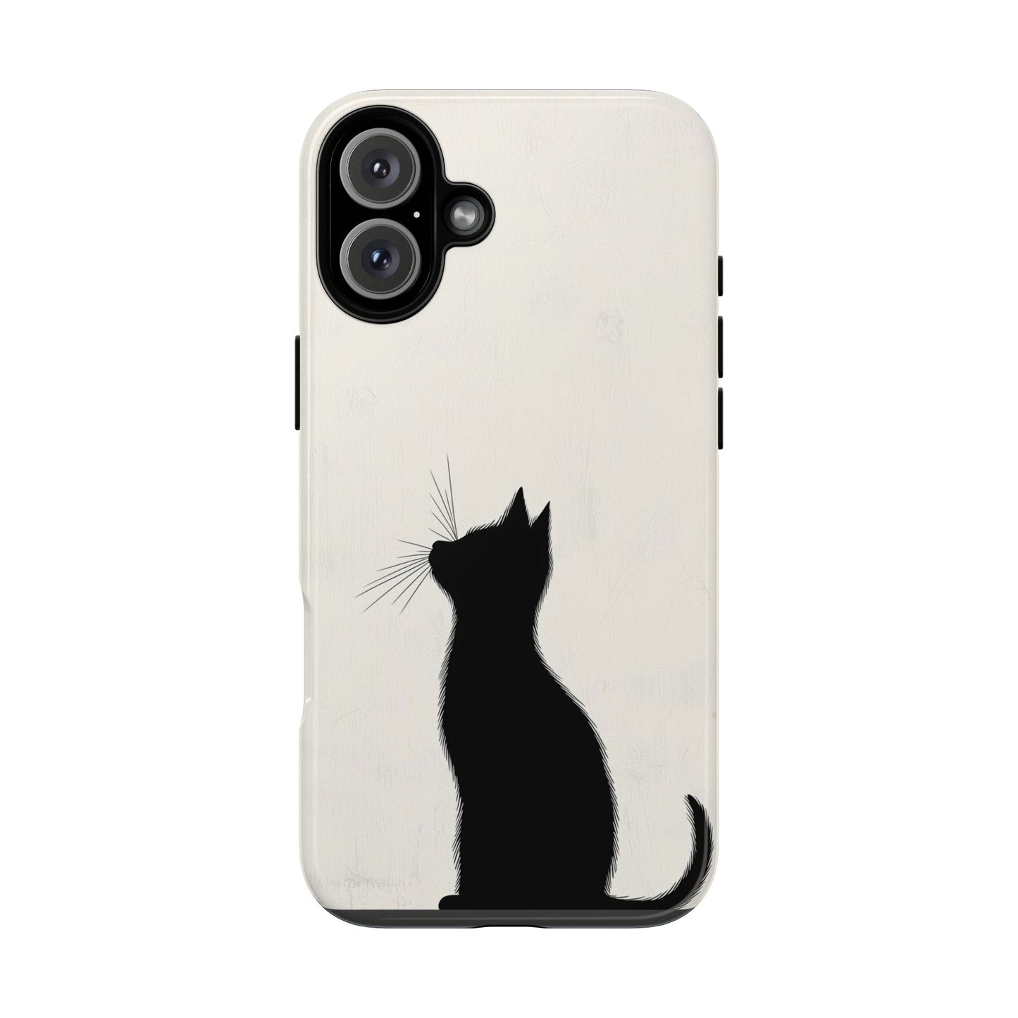 Silent Gaze: Minimalist Black Cat Phone Case for iPhone, Samsung & Pixel