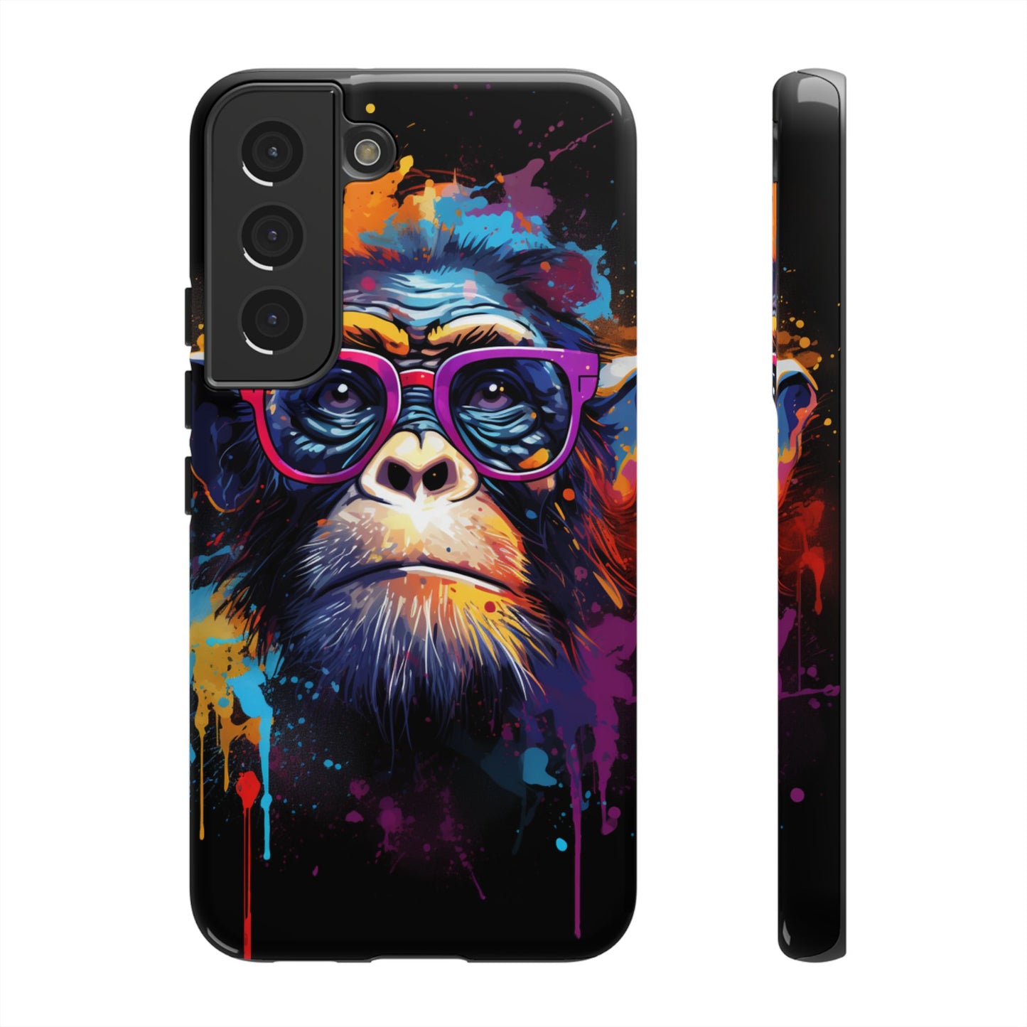 Grafitti Monkey Print Phone Case - iPhone, Samsung & Google Pixel Cover - Artistic Phone Case, Animal Lover Gift