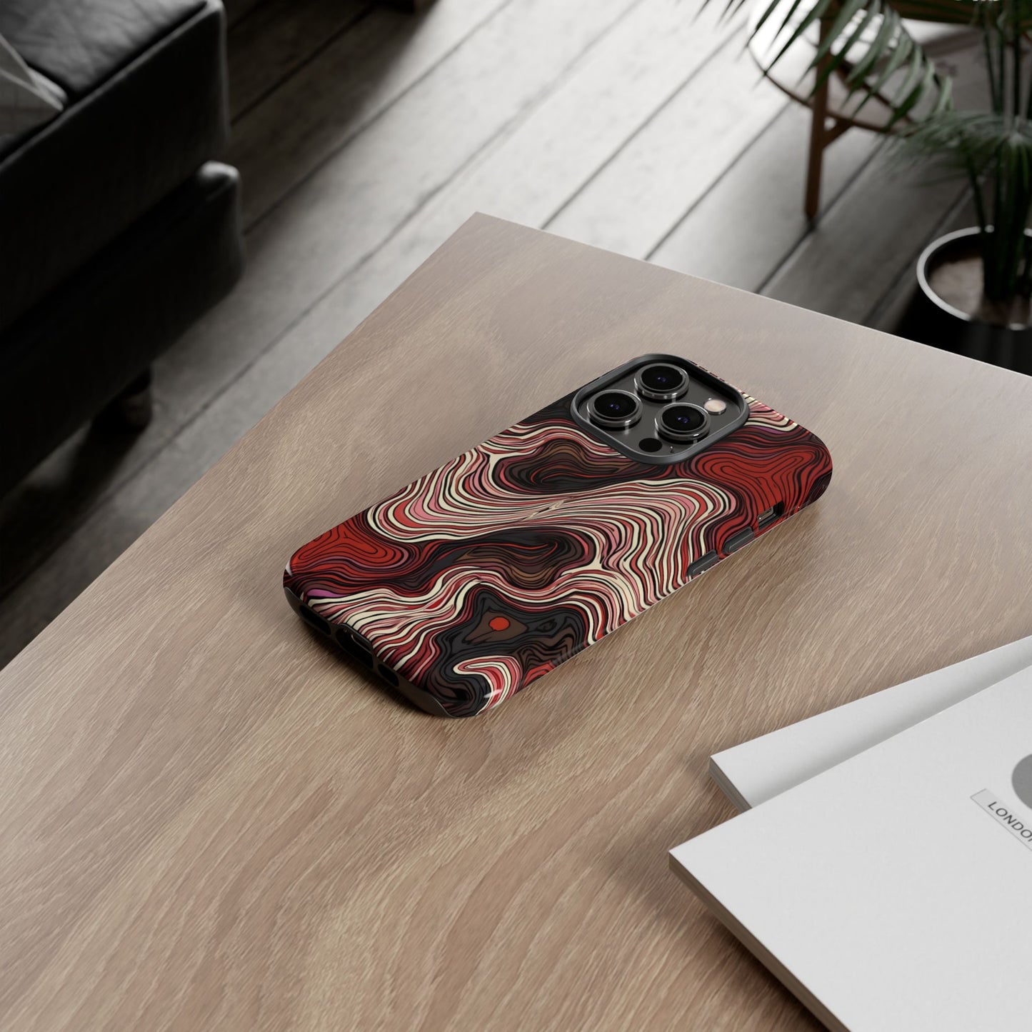 Abstract wavy illusion with swirling lines | Pattern Design