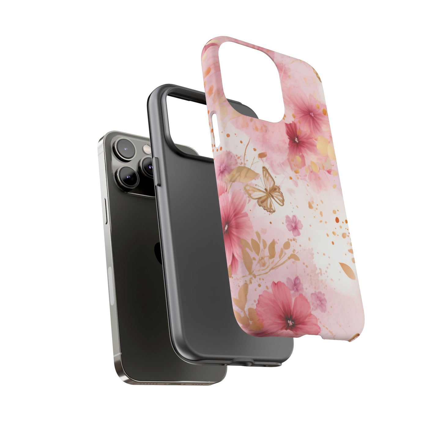 Blush Elegance Floral Mobile Case