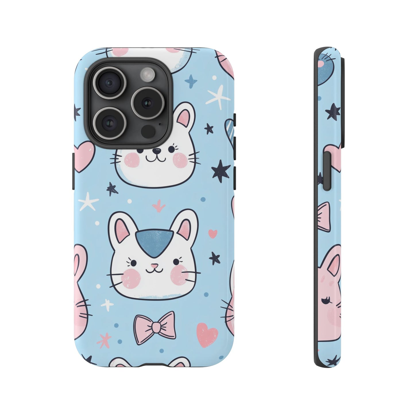 Kawaii Kitty Love Anime Phone Case for iPhone, Samsung, Google Pixel