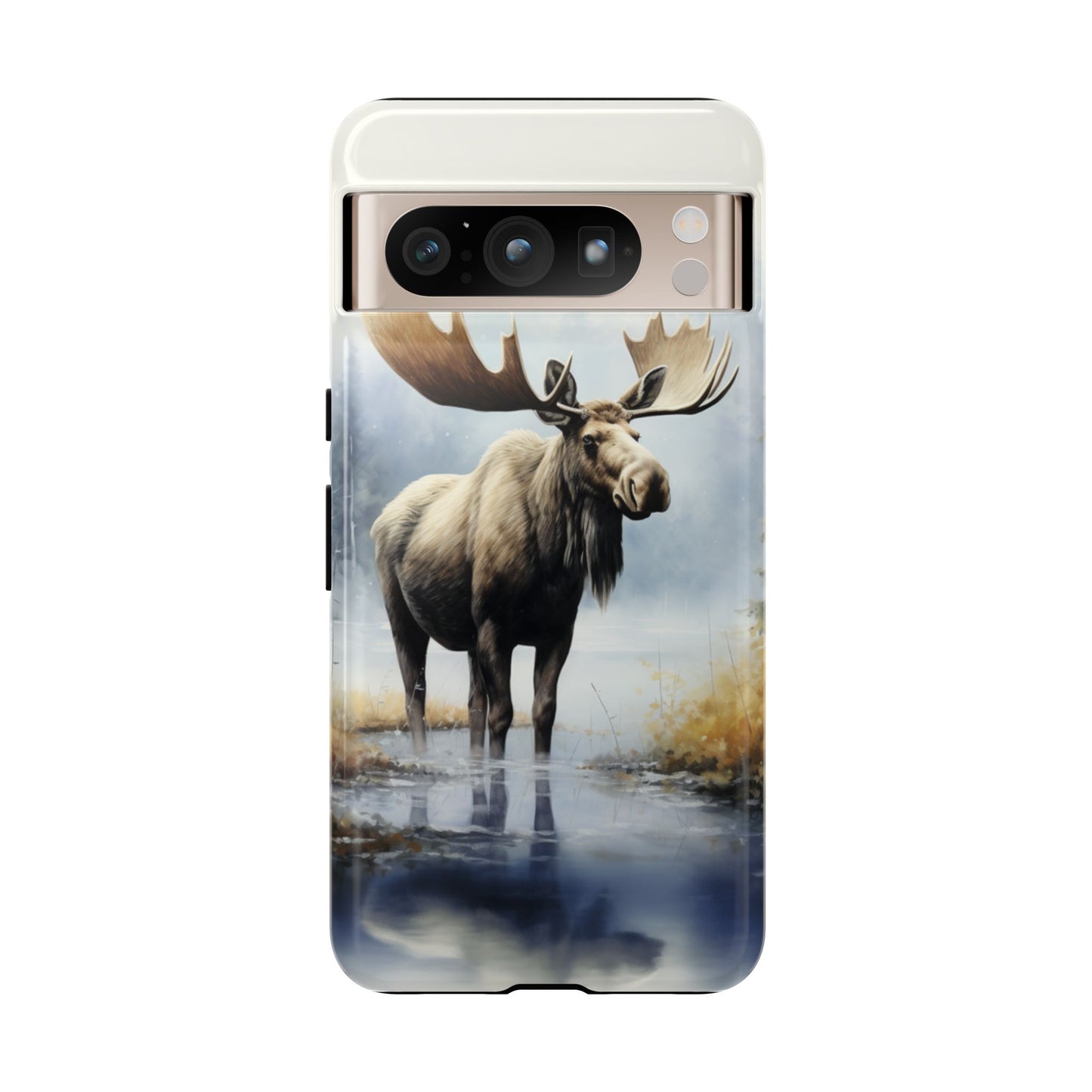Majestic Moose Print Phone Case β Durable & Stylish Wildlife Design - iPhone, Samsung & Google Pixel Cover - Artistic Elk Phone Case, Animal Lover Gift