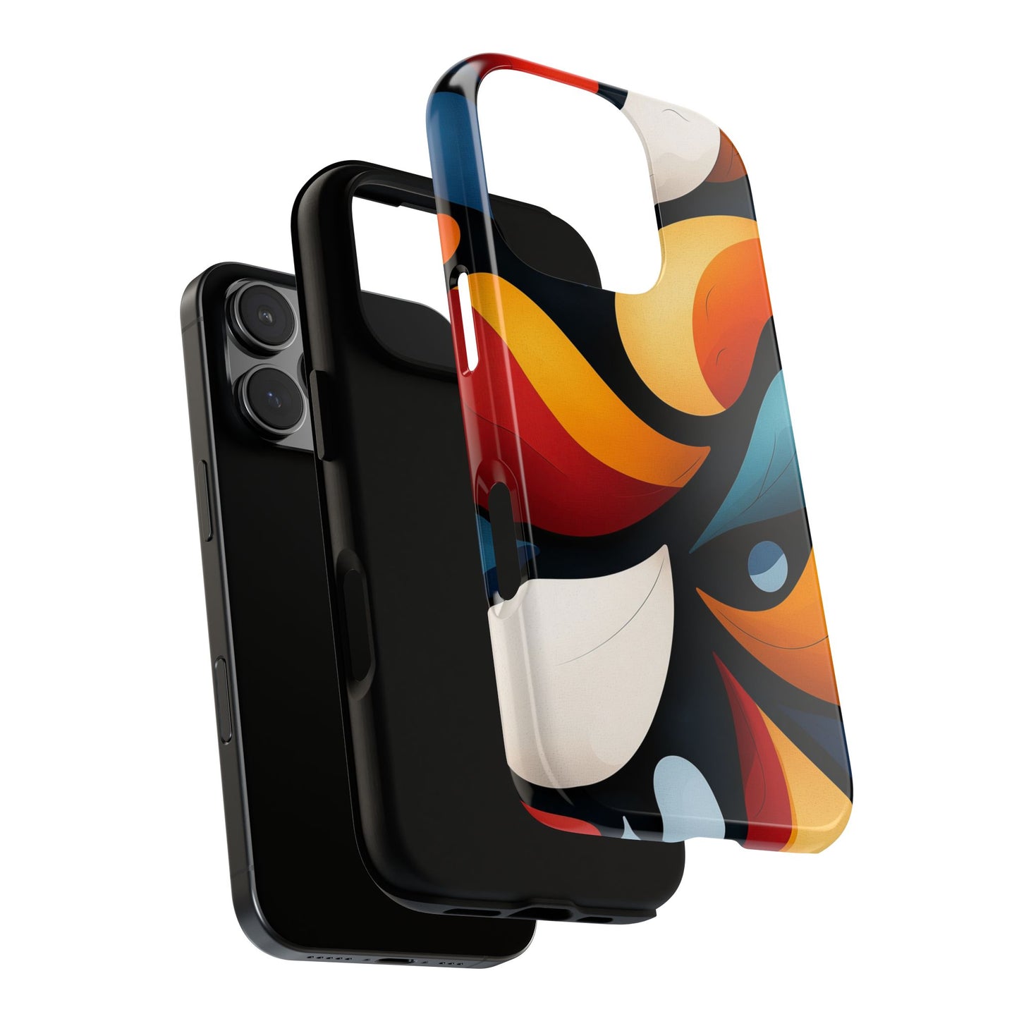 Petal Drift – Modern Abstract Leaf Pattern Phone Case for iPhone, Samsung & Pixel