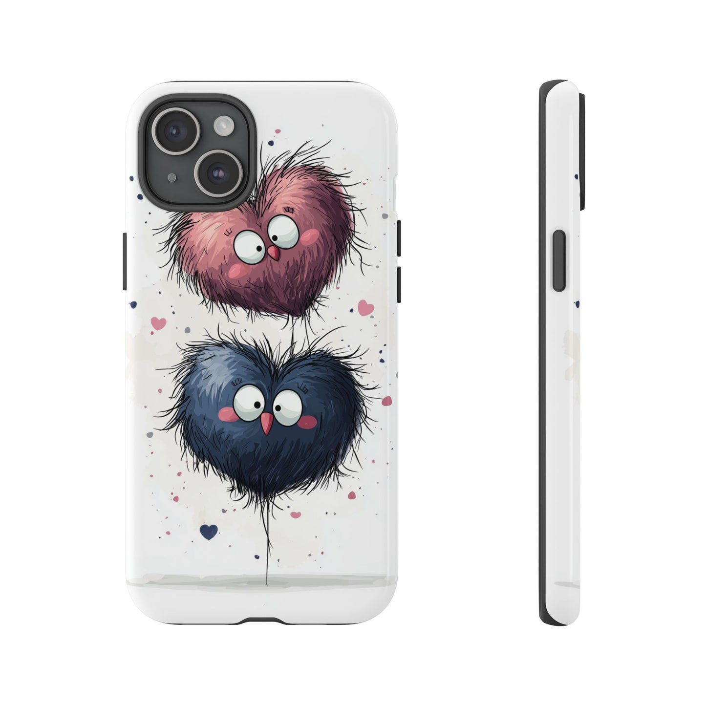 Fluffy Love Duo - Cute Anime Phone Case for iPhone, Samsung, Google Pixel
