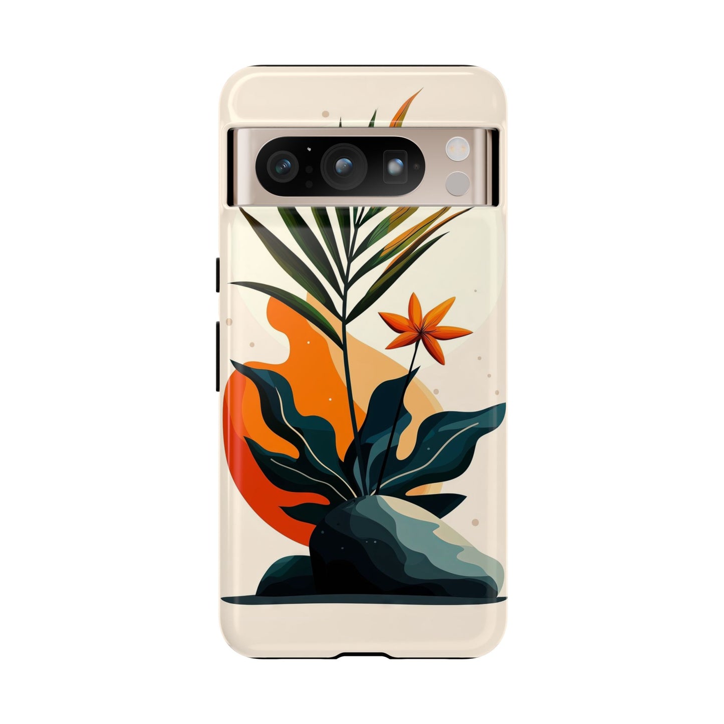 Tropical Bloom – Minimalist Nature Phone Case for iPhone, Samsung & Pixel