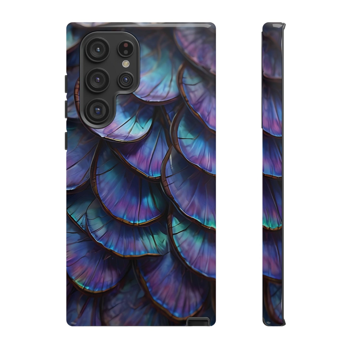 Abstract Macro Shot of Iridescent Butterfly Fish Scales Phone Case Design