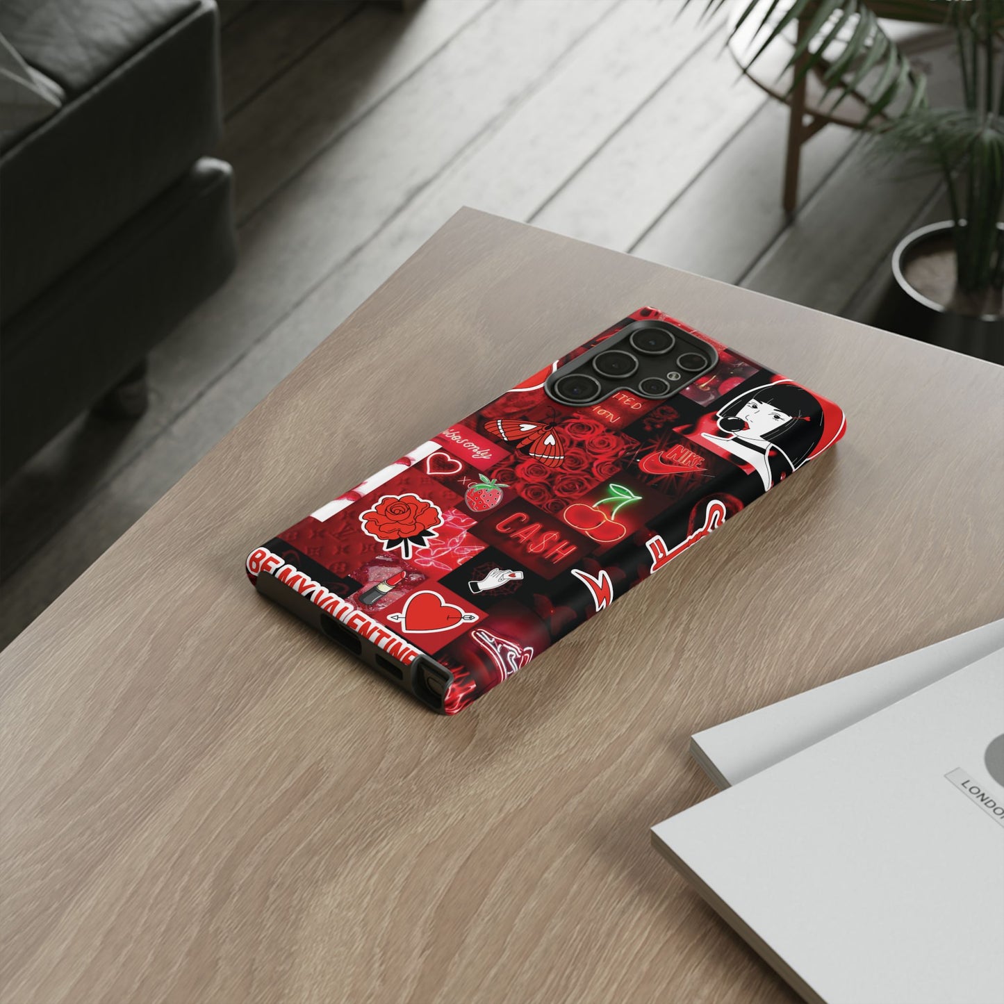 Red Pop Art Neon Vibes Phone Case