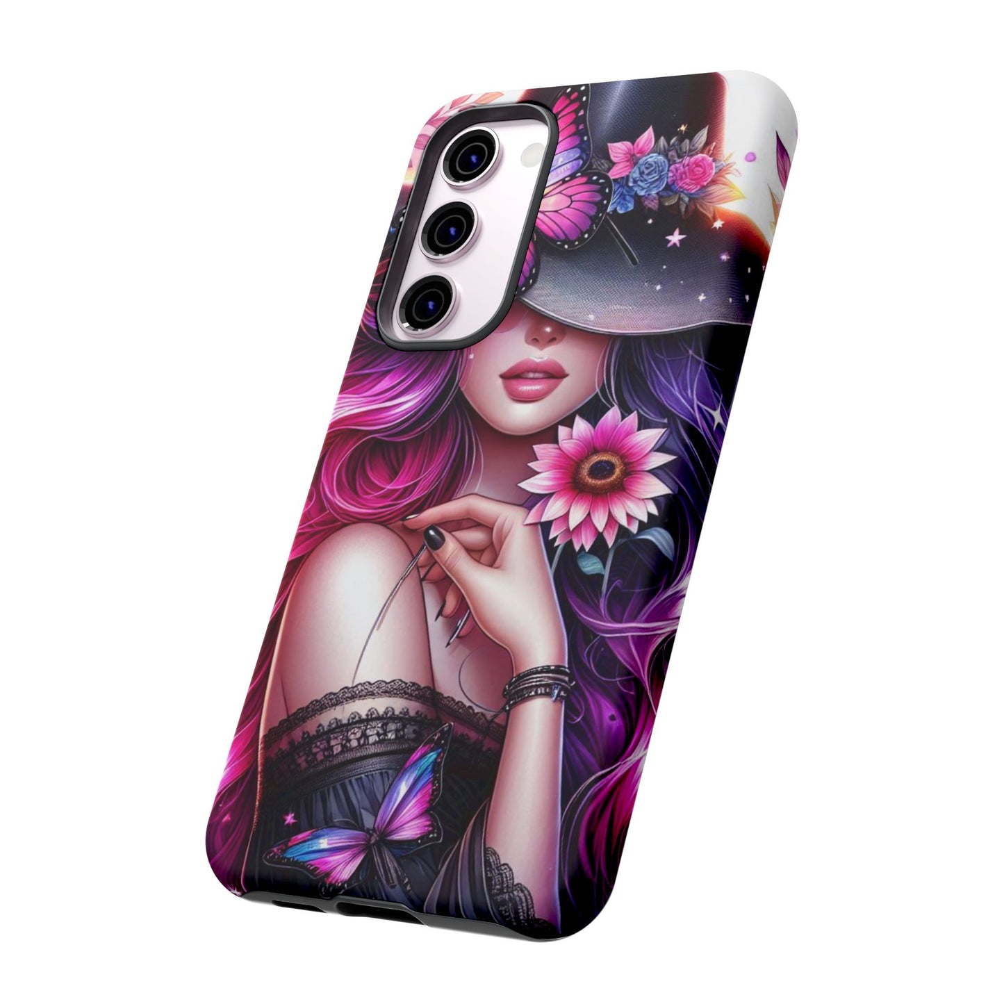 Celestial Charm – Cosmic Cowgirl & Butterfly Magic Mobile Cover