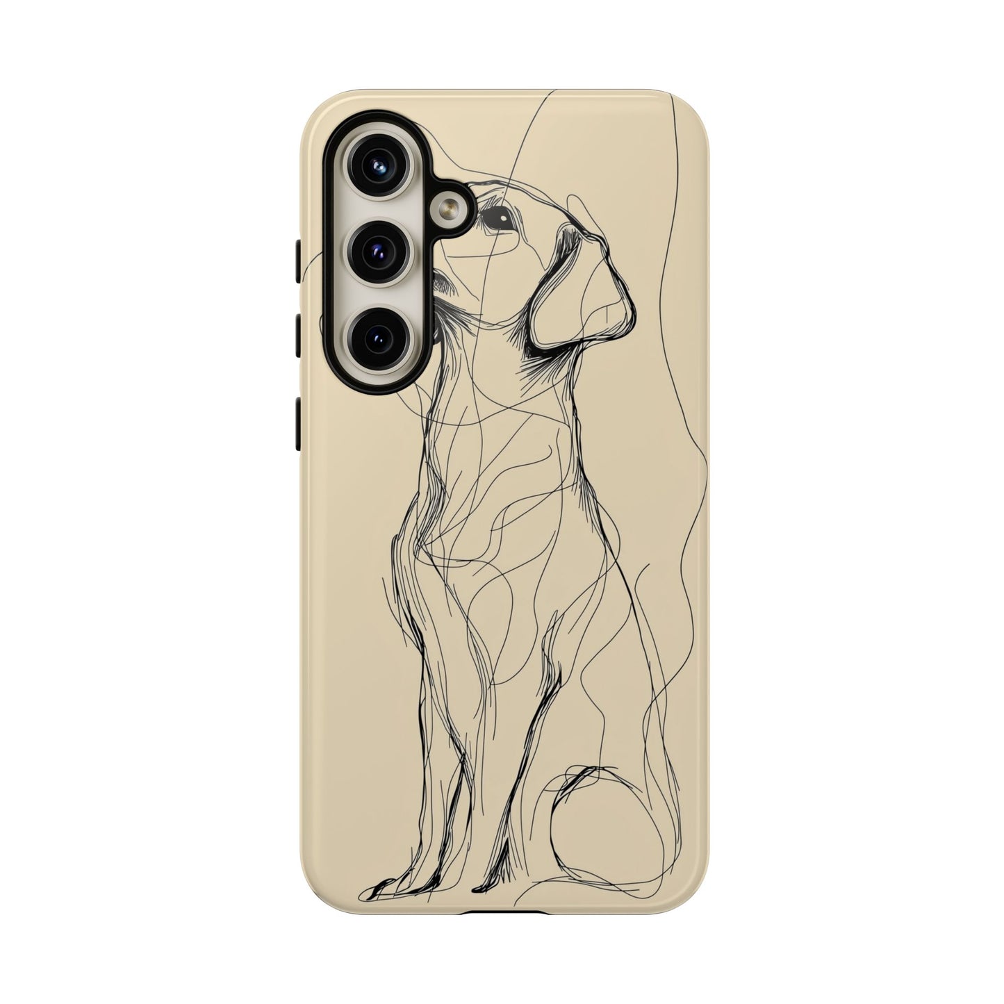 Loyal Lines: Abstract Dog Sketch Phone Case for iPhone, Samsung & Pixel