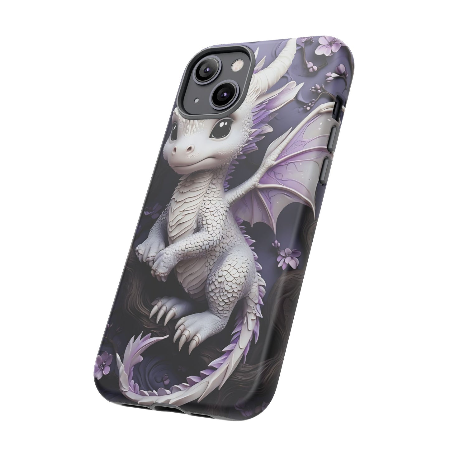 Charming Young Dragon on a Branch Phone Case Design