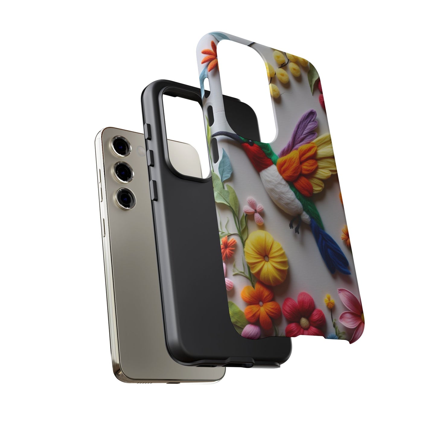 Elegant Hummingbird with Floral Mosaic Design | Nature's Artistic Vibes | iPhone 16 Pro