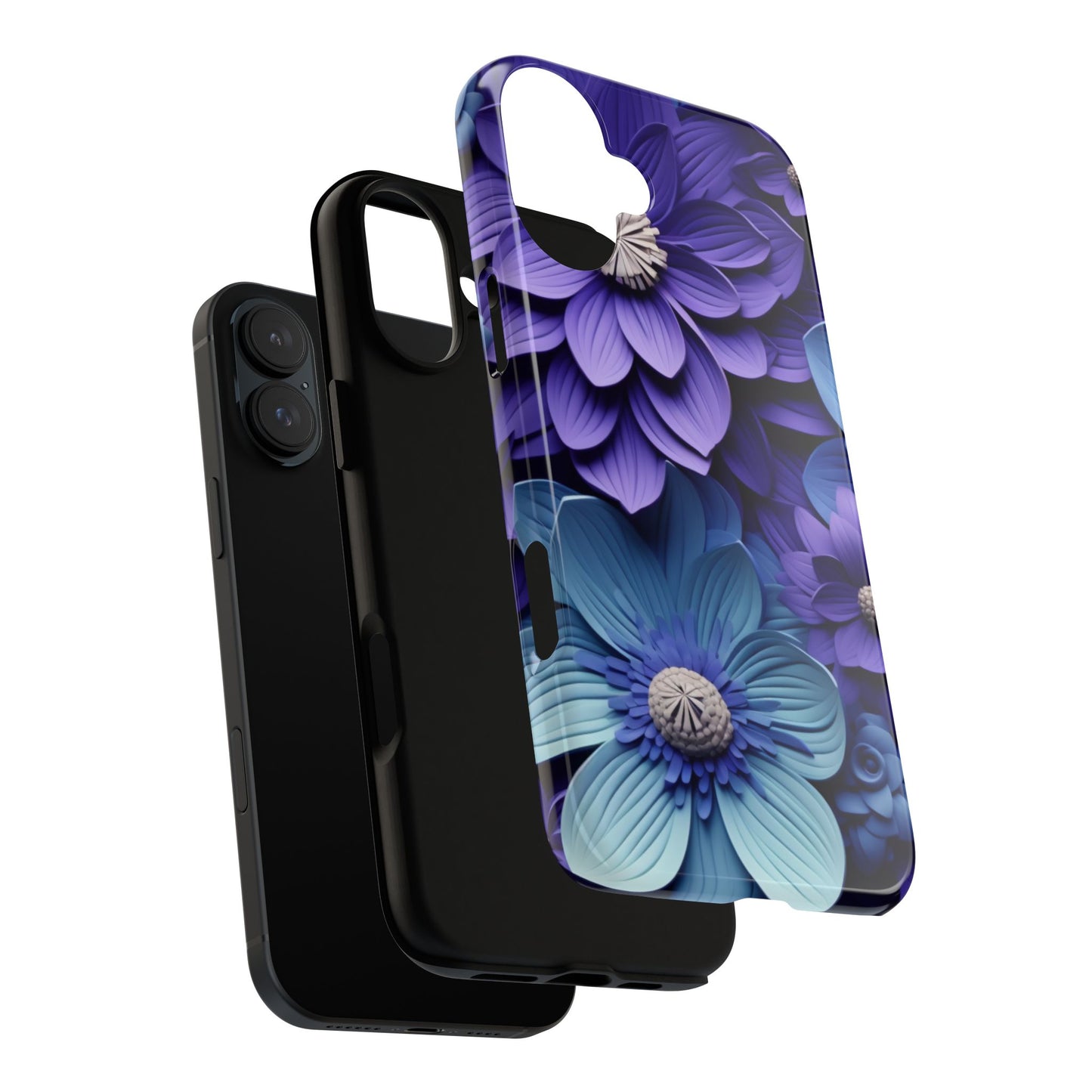 Royal Blue Floral Phone Case – Elegant & Luxurious Design