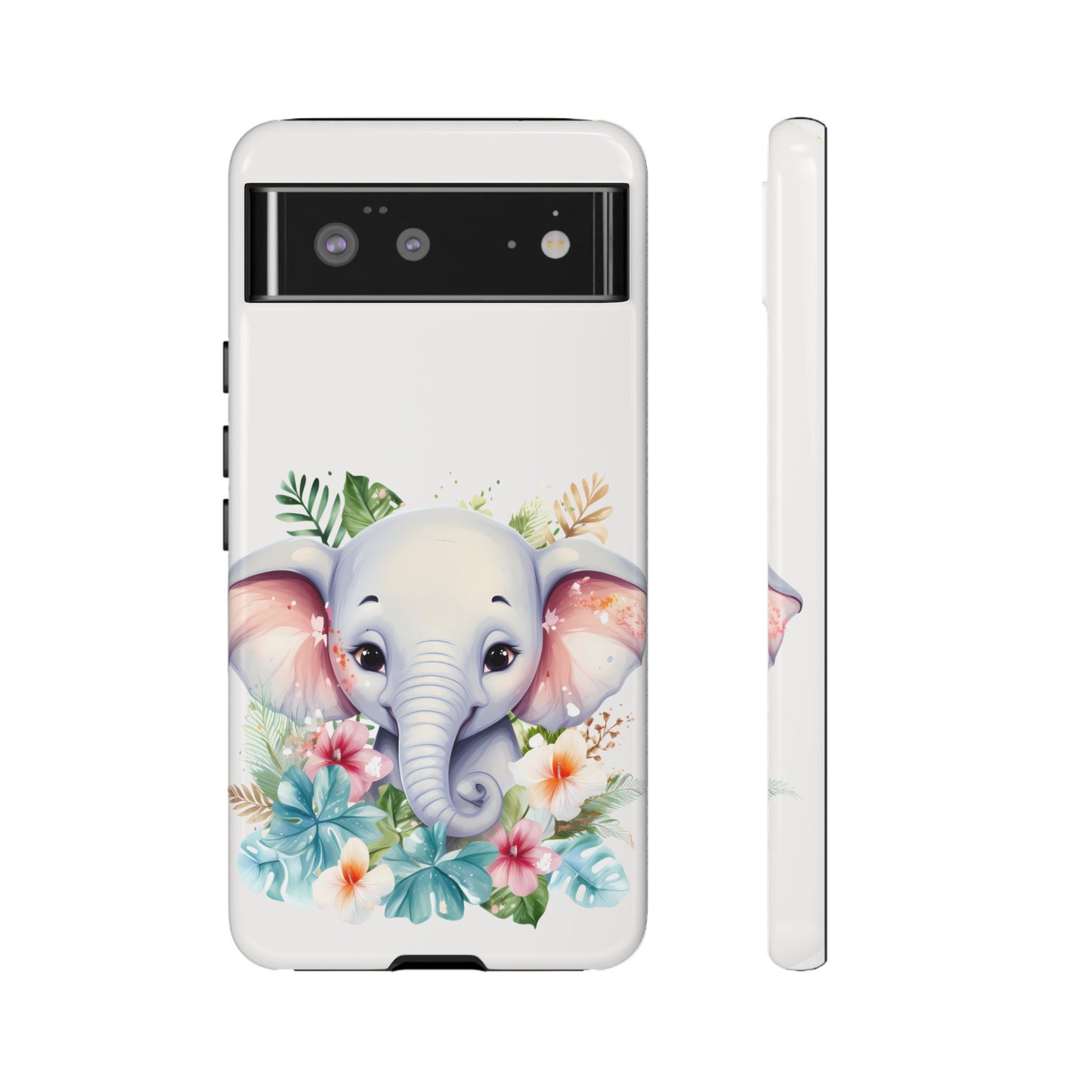 Adorable Baby Elephant Mobile Cover – Floral Fantasy Art