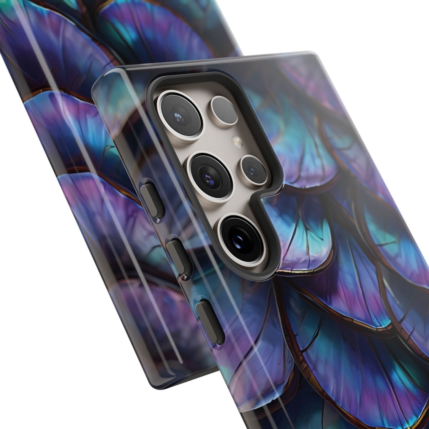 Abstract Macro Shot of Iridescent Butterfly Fish Scales Phone Case Design