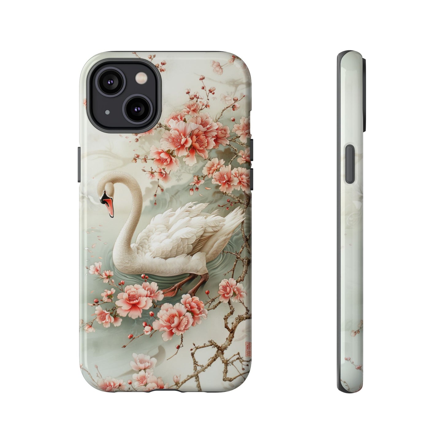 Floral Swan Phone Case β Bird Phone Case, Elegant & Protective for iPhone, Samsung & Google Pixel