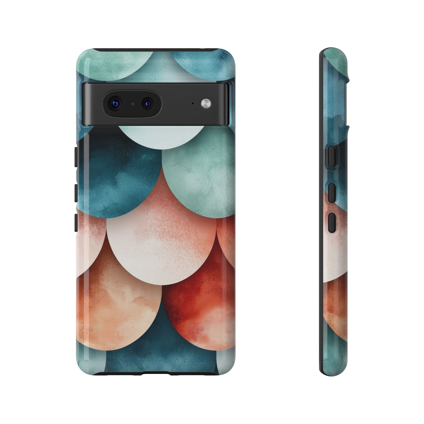 Pastel Scales – Elegant Watercolor Fish Scale Phone Case for iPhone, Pixel & Samsung