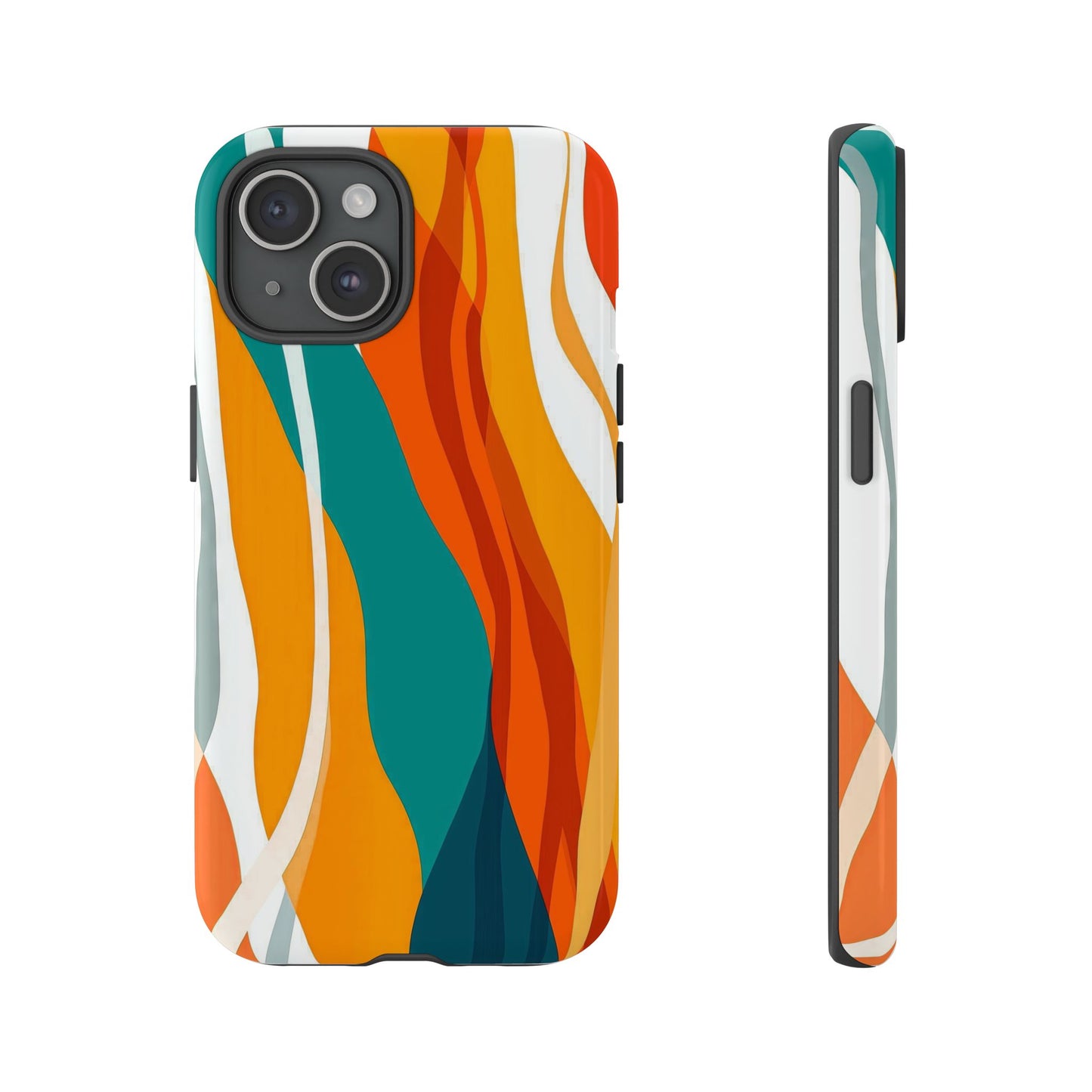 Sunset Waves – Retro Abstract Phone Case for iPhone, Samsung & Pixel