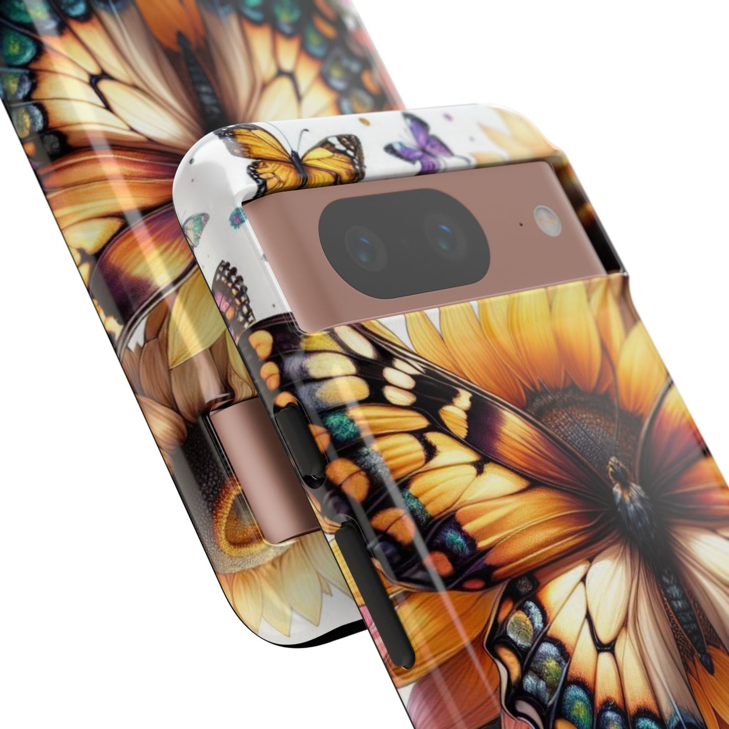 Golden Wings – Sunflower & Butterfly Wonderland Mobile Cover