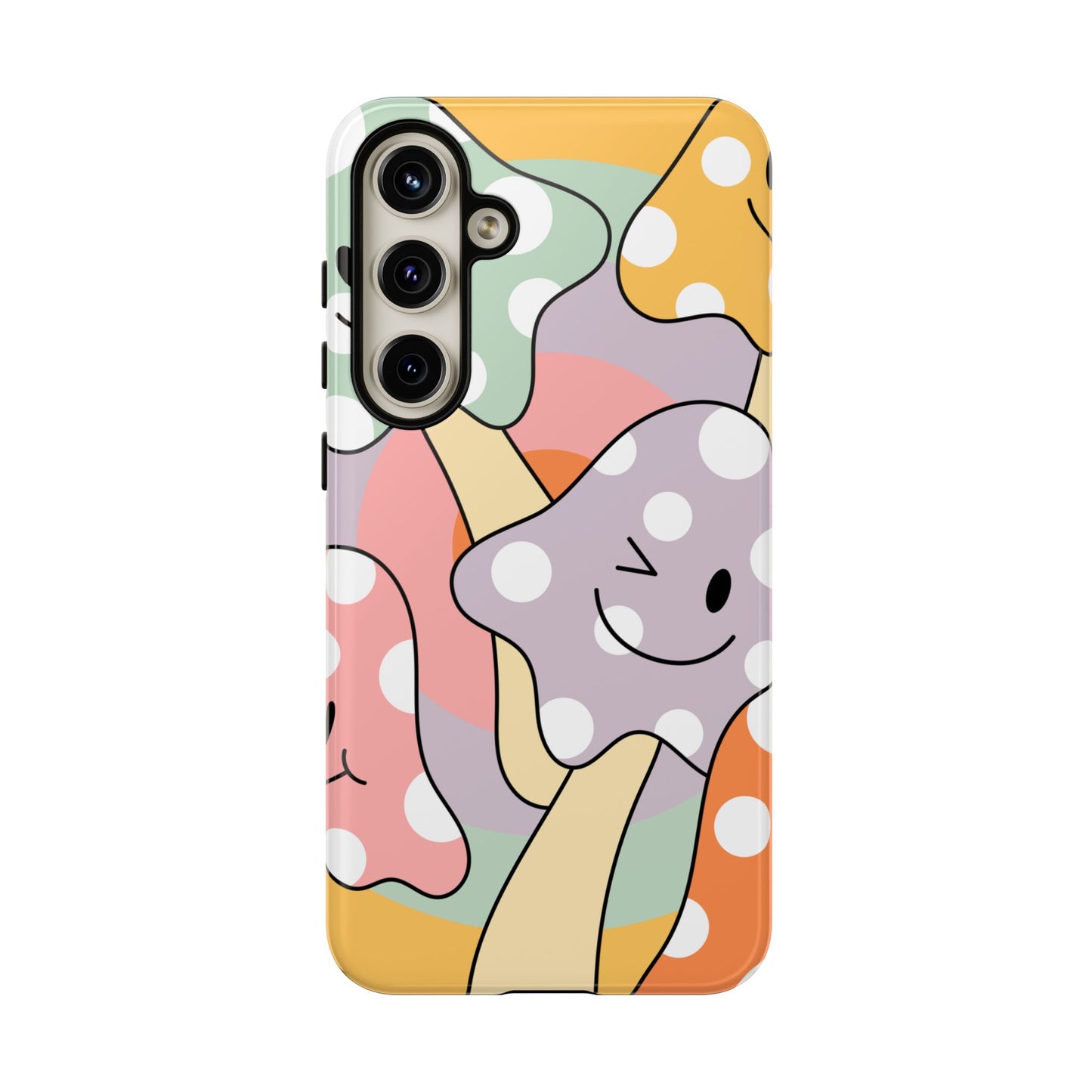 Retro Smiley Mushroom Phone Case β Cute 70s Aesthetic for iPhone, Samsung & Google Pixel