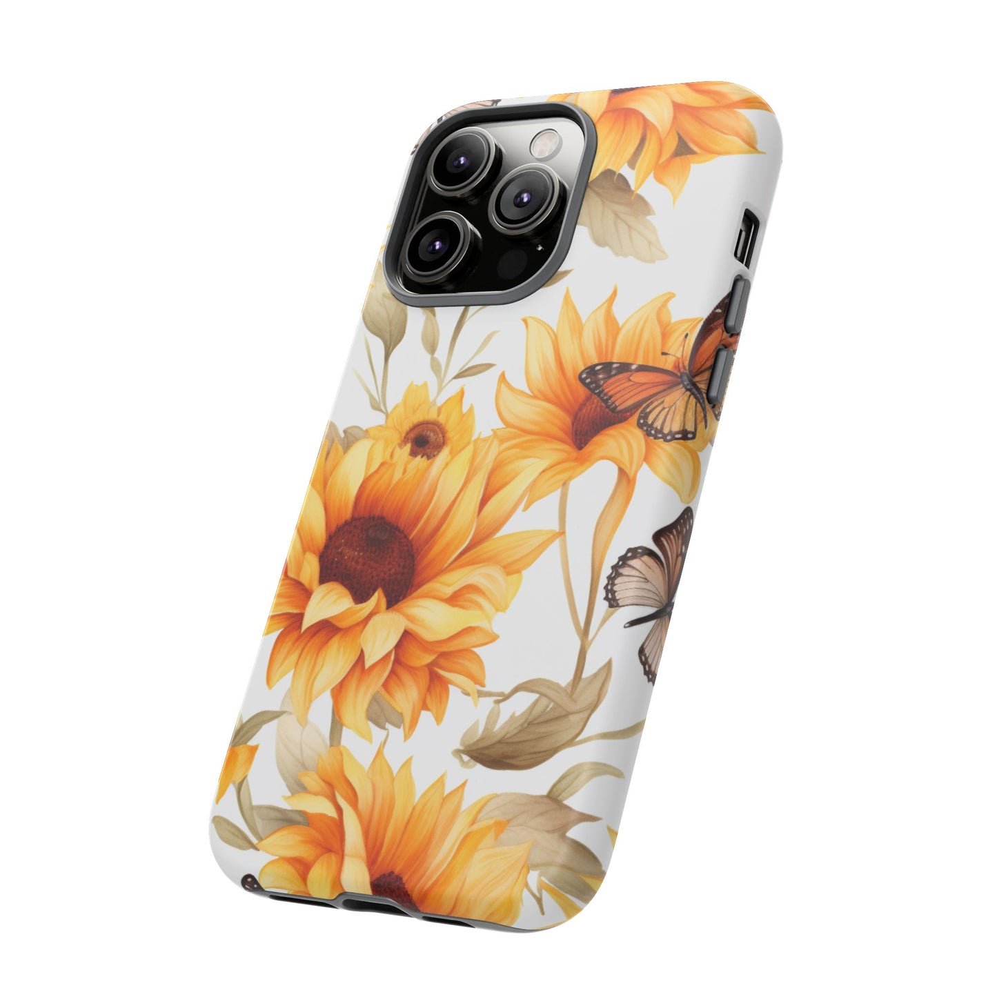 Sunflower & Butterfly Aesthetic Mobile Case – Bright & Nature-Inspired