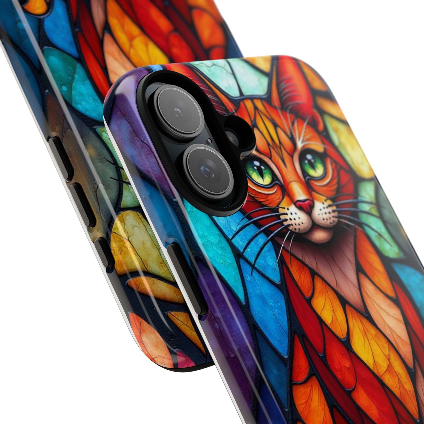 Geometric Cat: Colorful Abstract Portrait