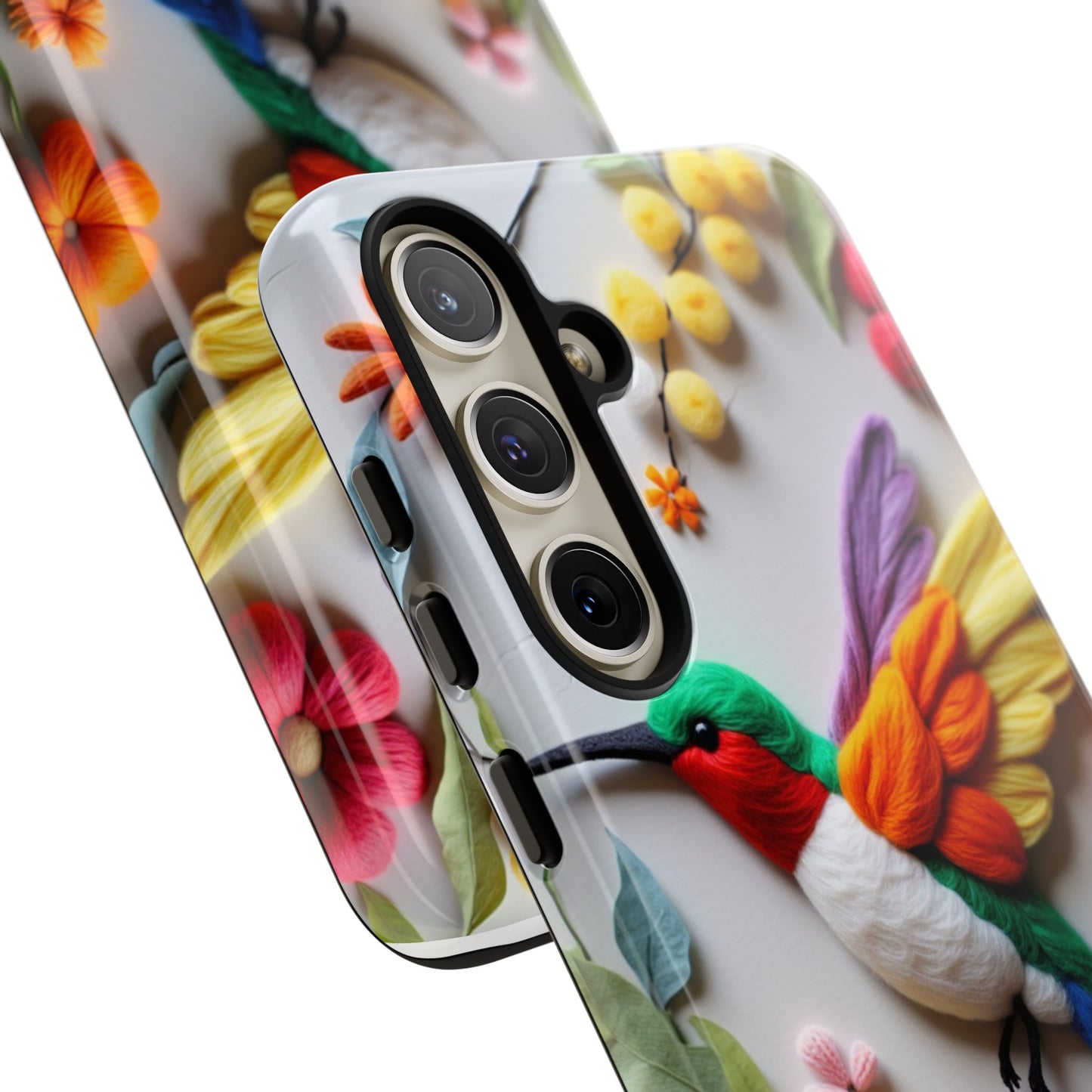 Elegant Hummingbird with Floral Mosaic Design | Nature's Artistic Vibes | iPhone 16 Pro
