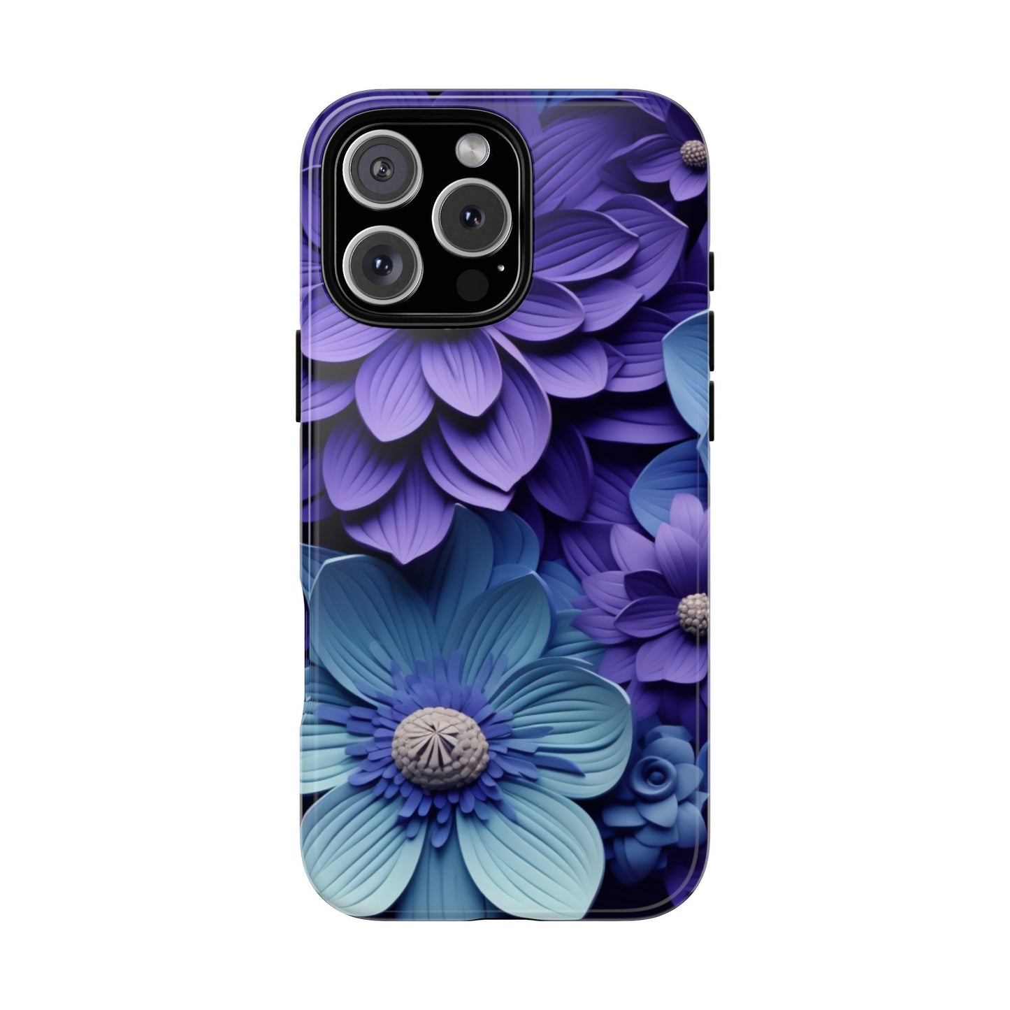 Royal Blue Floral Phone Case – Elegant & Luxurious Design