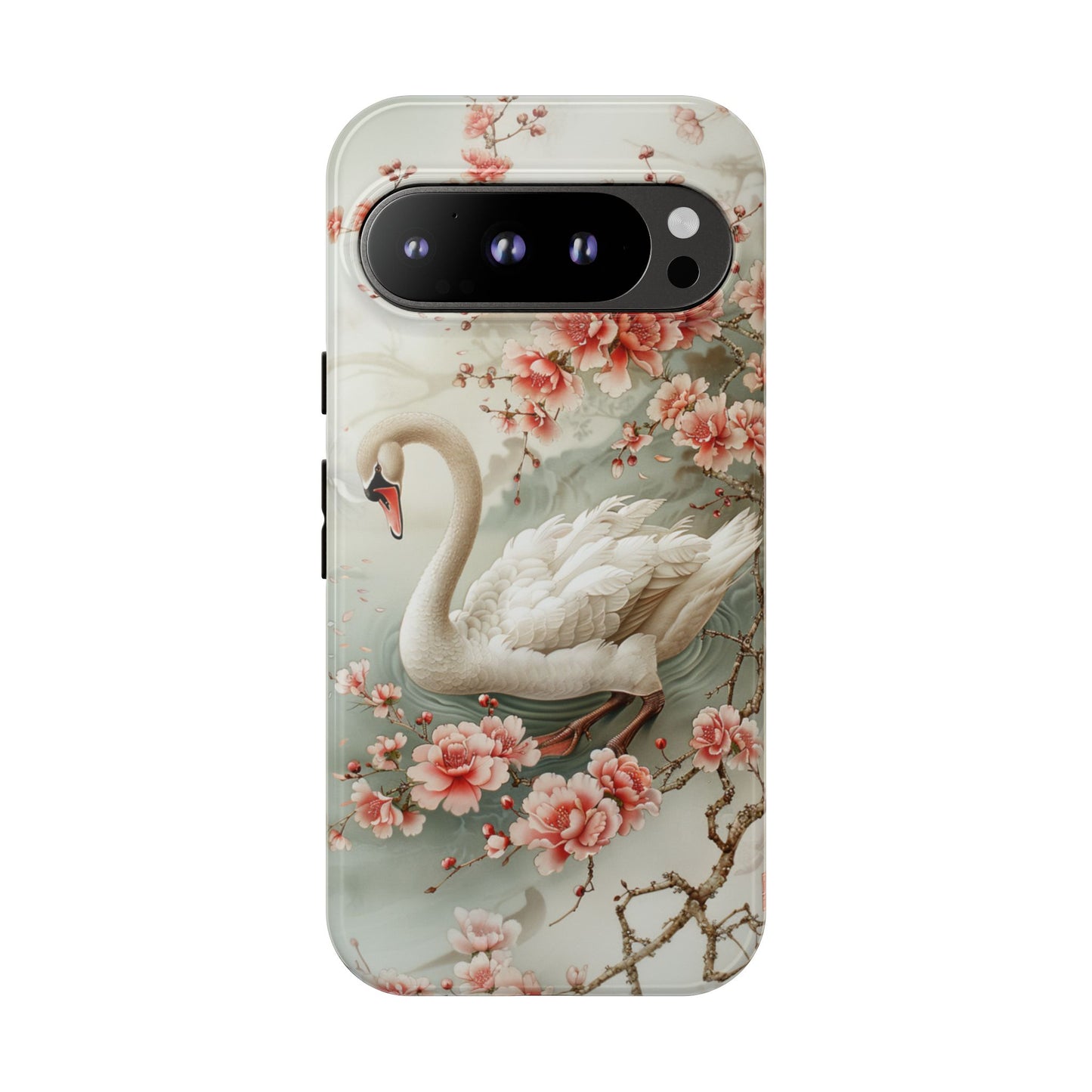 Floral Swan Phone Case β Bird Phone Case, Elegant & Protective for iPhone, Samsung & Google Pixel