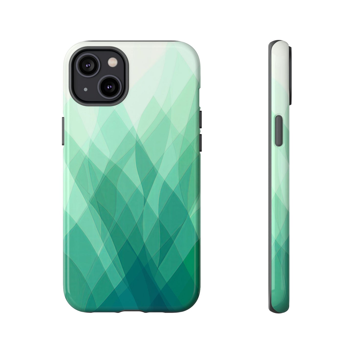 Verdant Flow – Abstract Green Wave Phone Case for iPhone, Samsung & Pixel