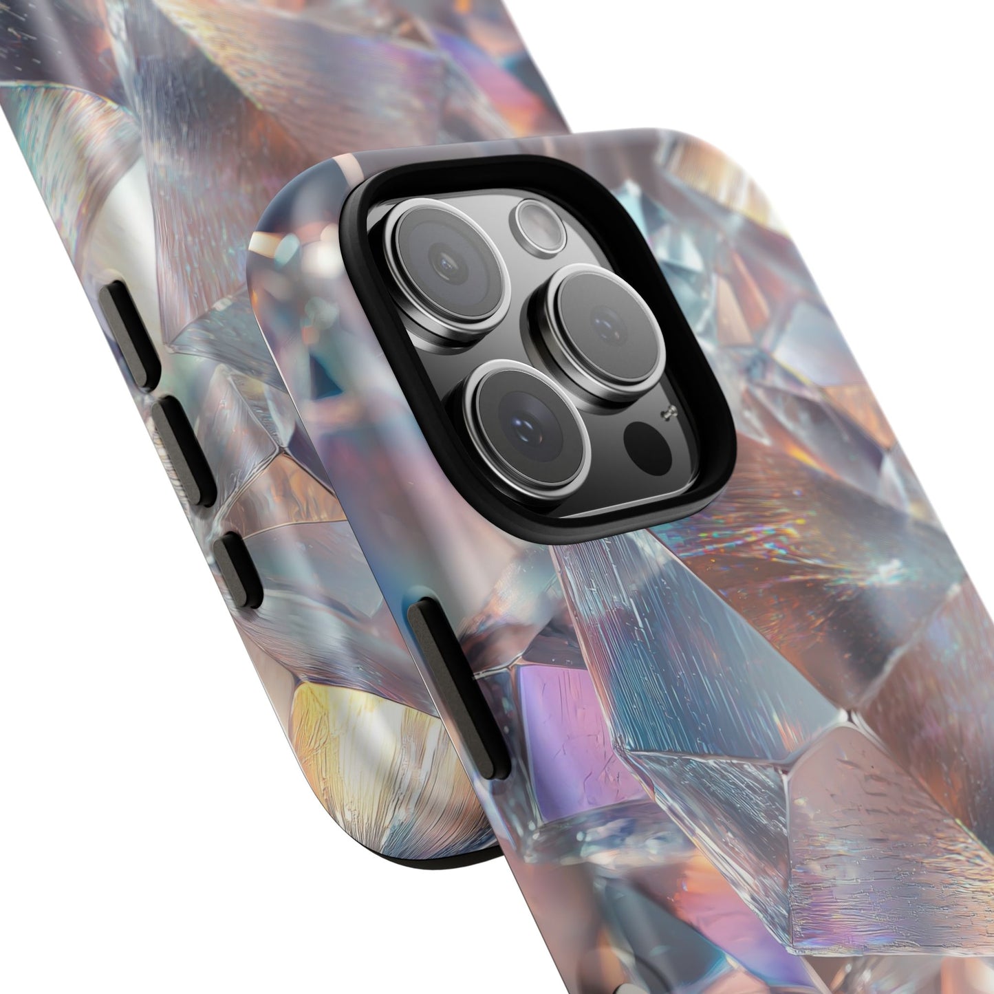 Iridescent Crystal Matching Couple Phone Case – Shimmer & Shine for iPhone, Samsung & Google Pixel