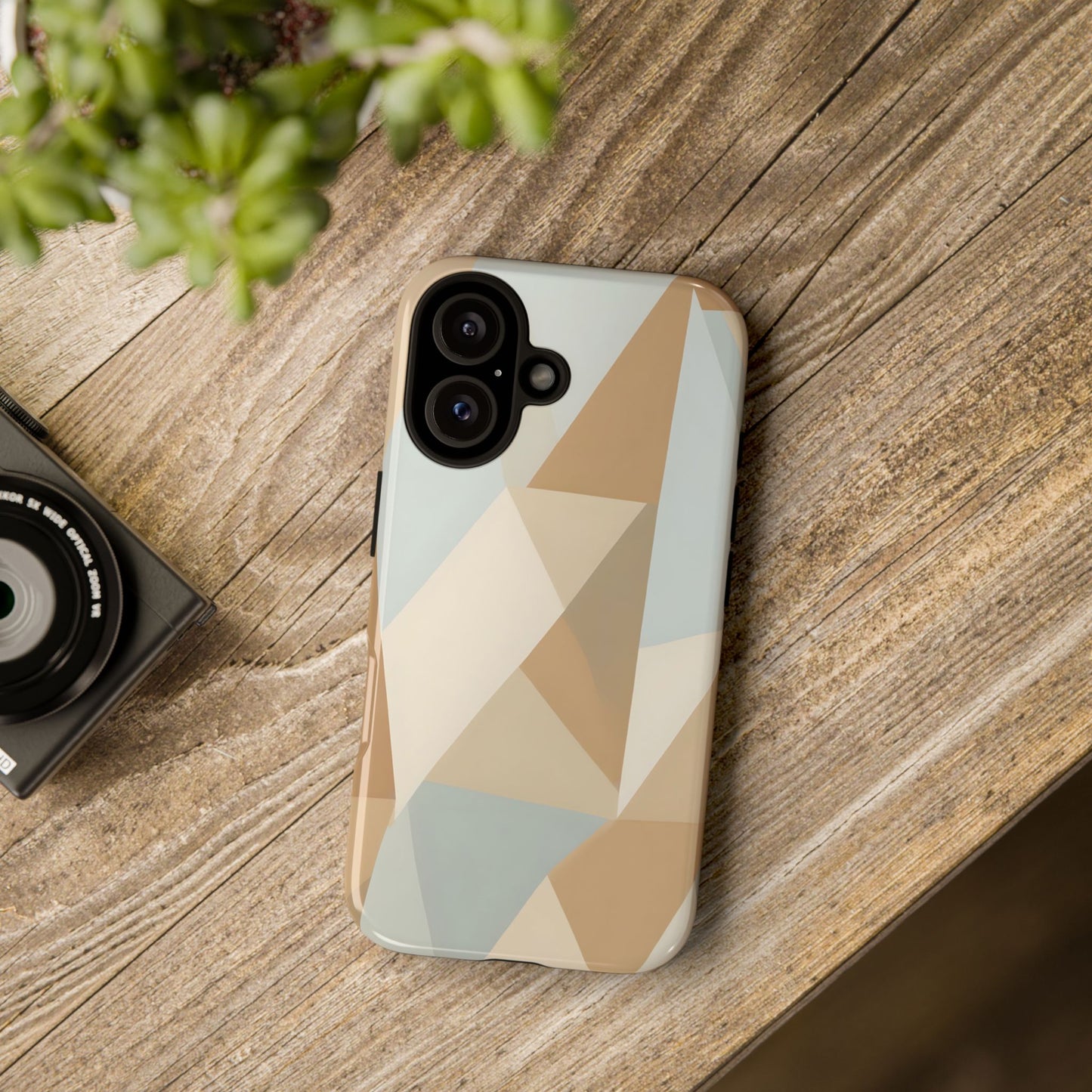 Neutral Geometrical Triangular Abstract Pattern