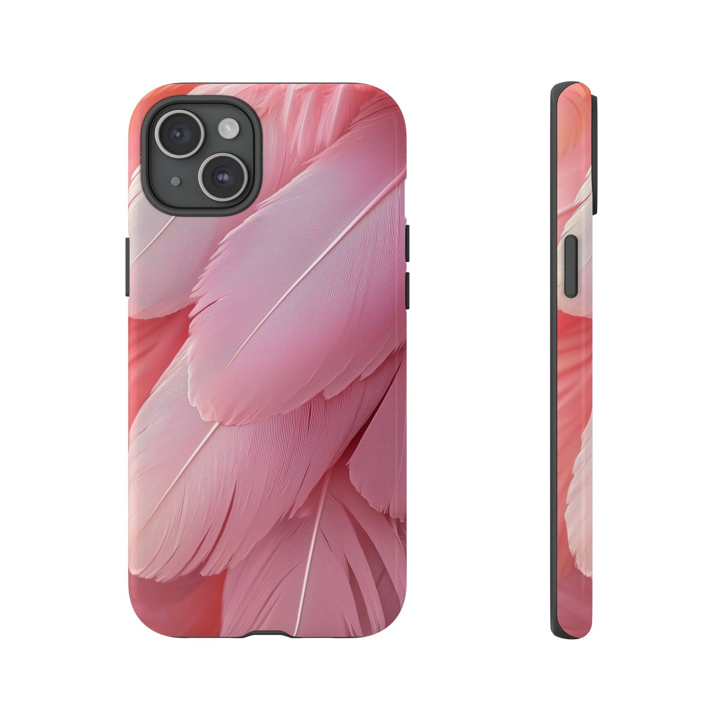 Blush Flamingo Feather Phone Case for iPhone, Samsung & Google Pixel