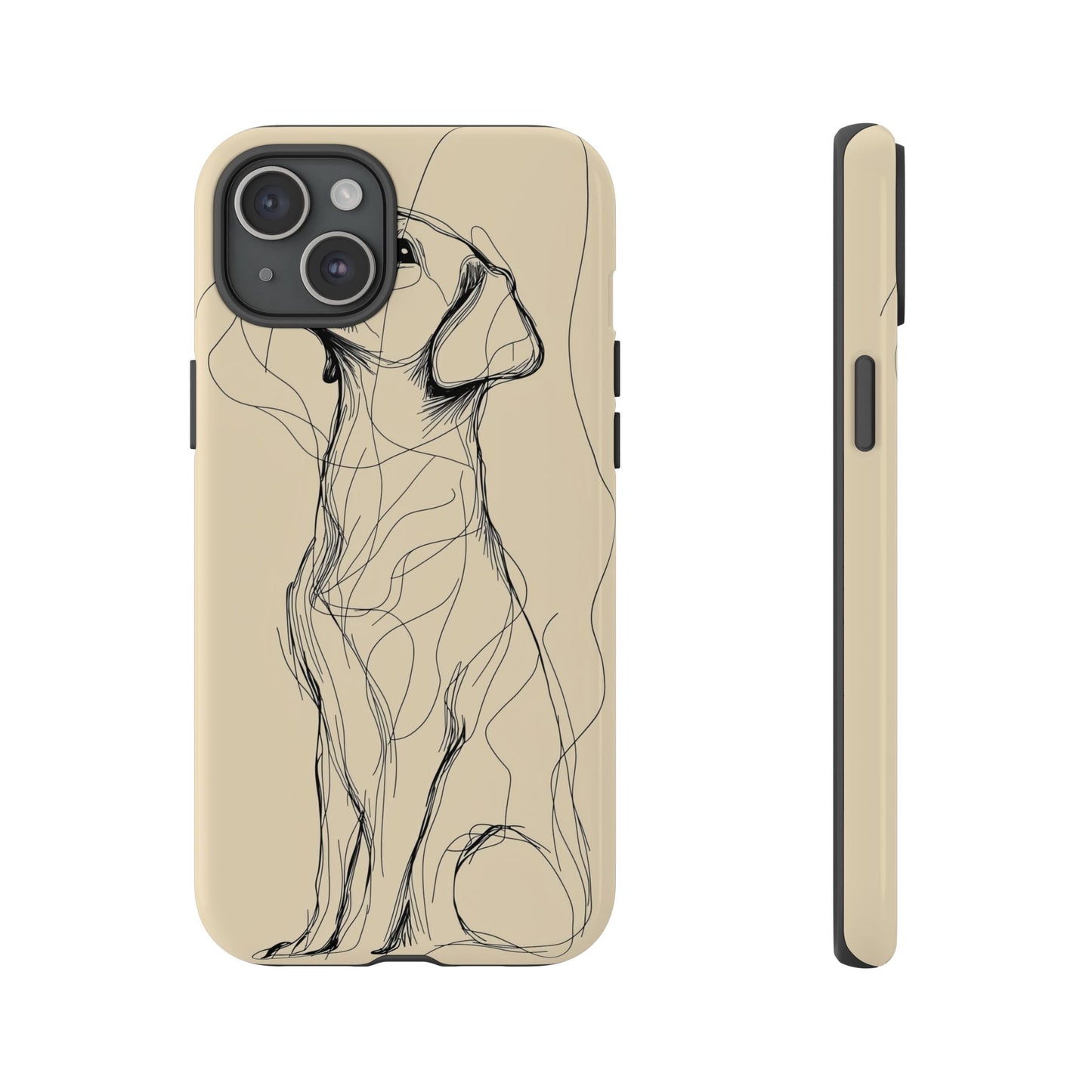 Loyal Lines: Abstract Dog Sketch Phone Case for iPhone, Samsung & Pixel