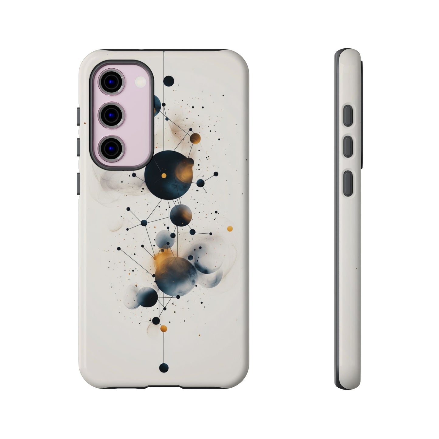 Cosmic Connect – Orbital Geometry Abstract Phone Case for iPhone, Google Pixel, Samsung