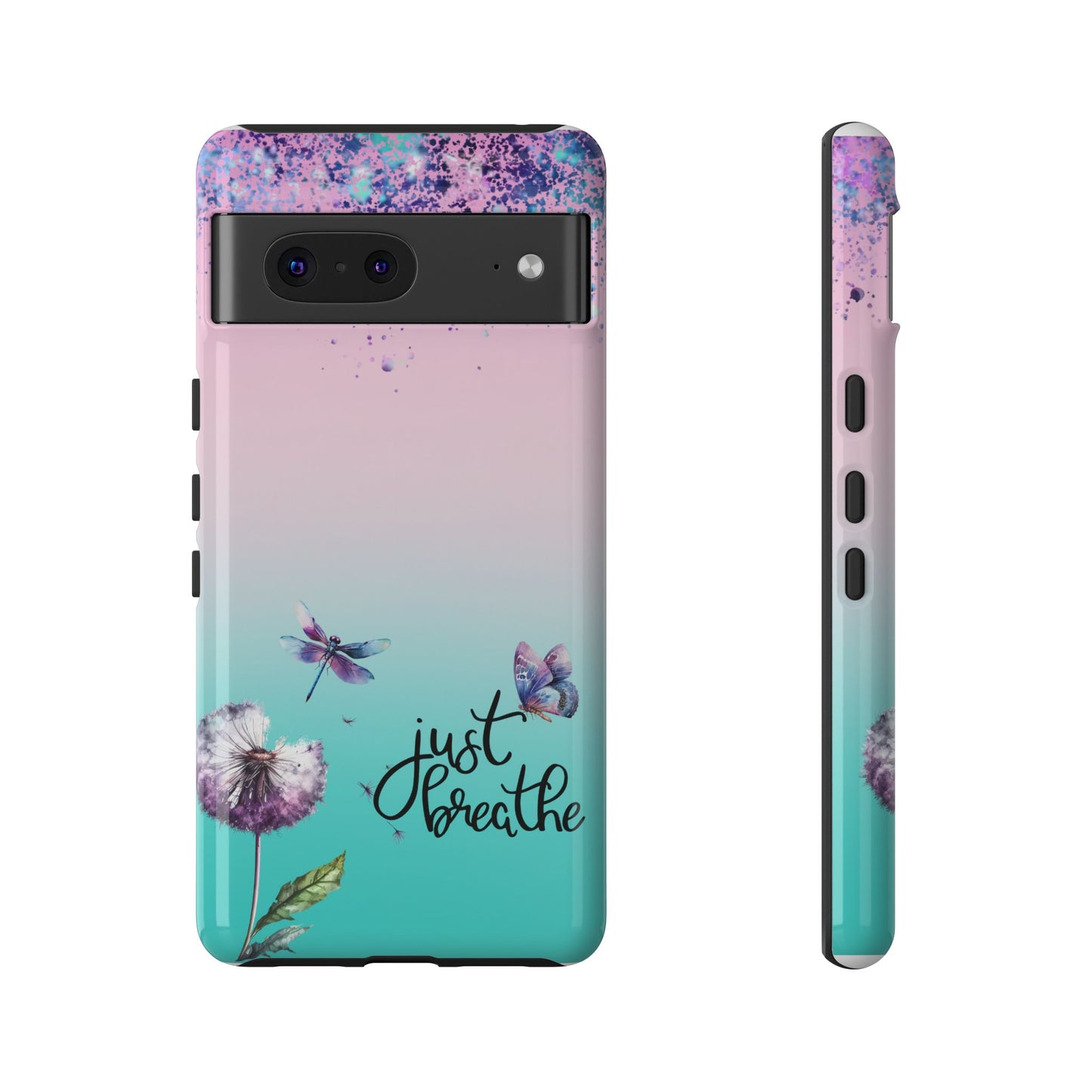 Just Breathe Phone Case - Aesthetic Minimalist Cover for iPhone, Samsung & Google Pixel