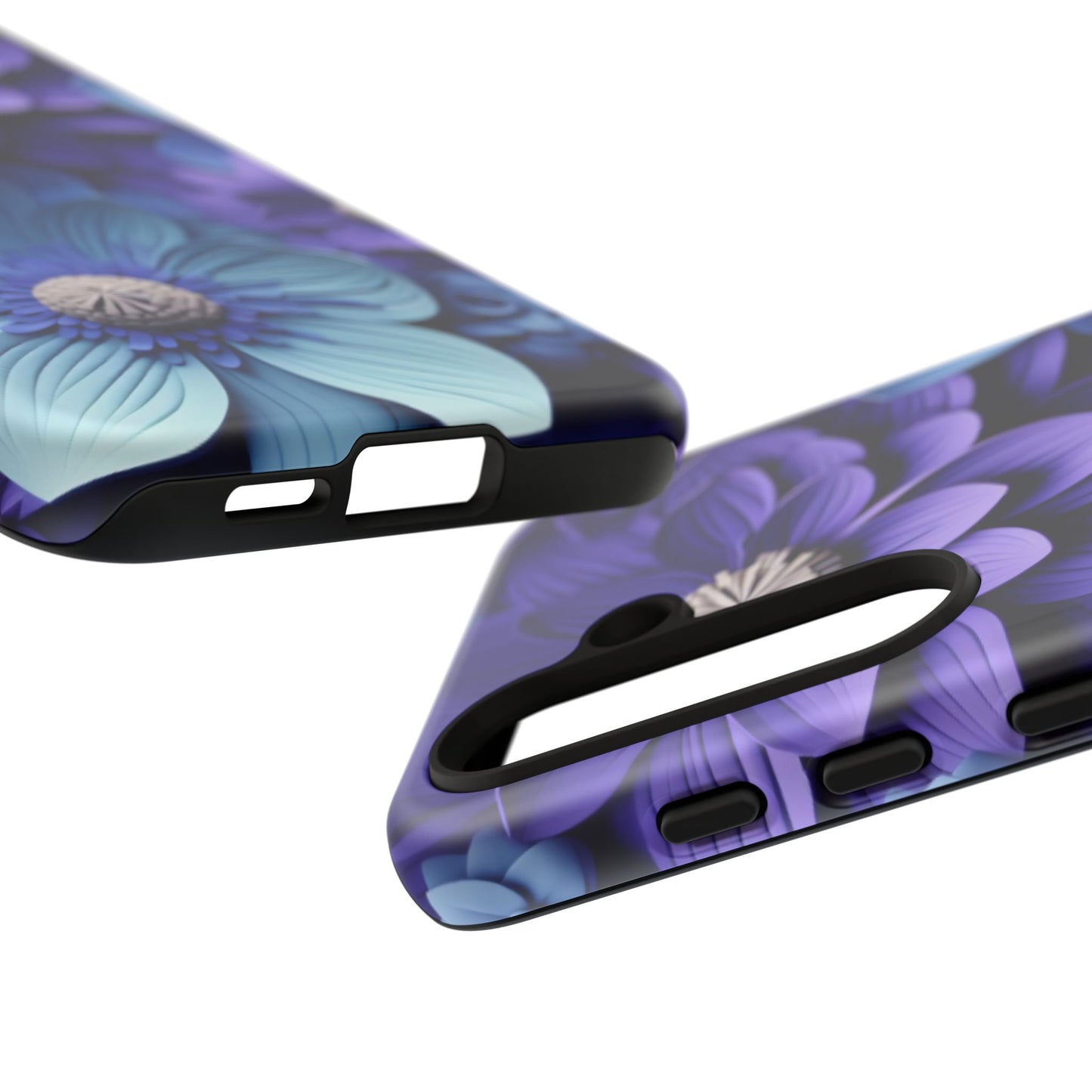 Royal Blue Floral Phone Case – Elegant & Luxurious Design