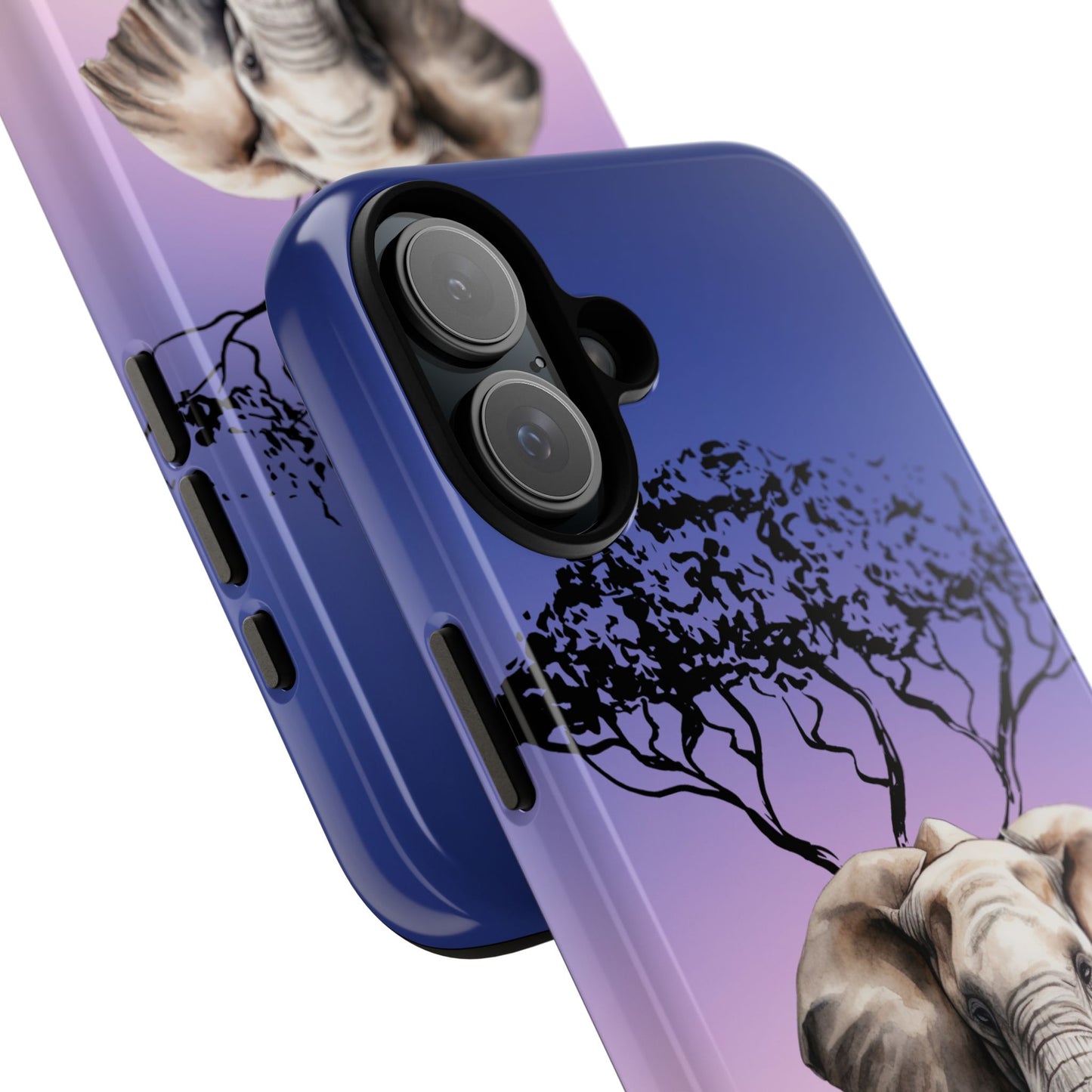Surreal Elephant Tree Mobile Cover – Dreamy Sunset Fantasy