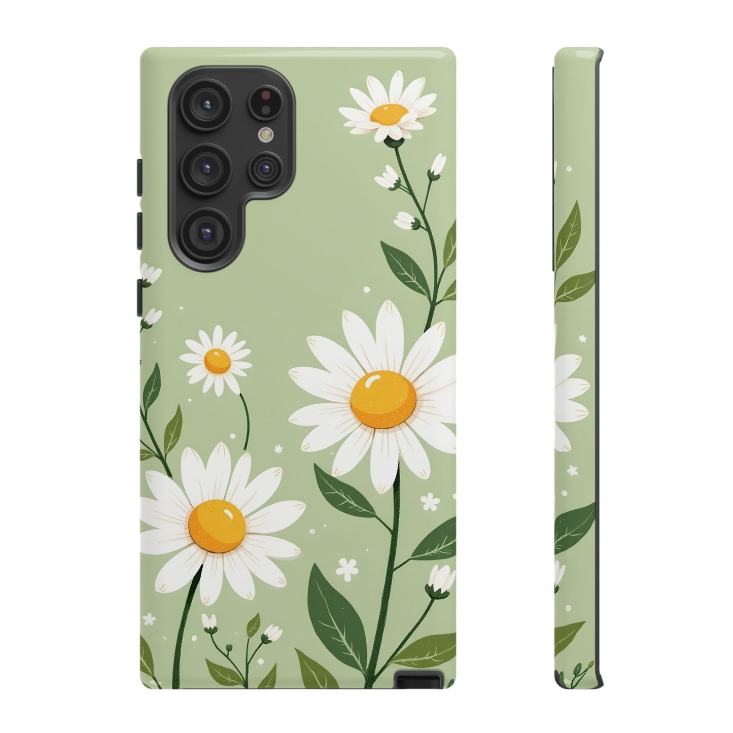 Green Floral Case, Daisy Pattern Design, Iphone Case Design, Perfect Gift For Her