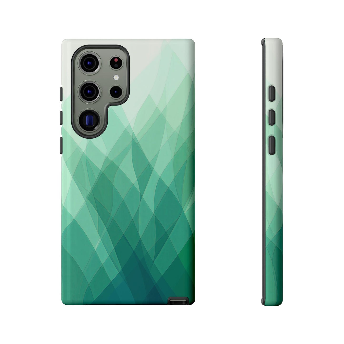 Verdant Flow – Abstract Green Wave Phone Case for iPhone, Samsung & Pixel