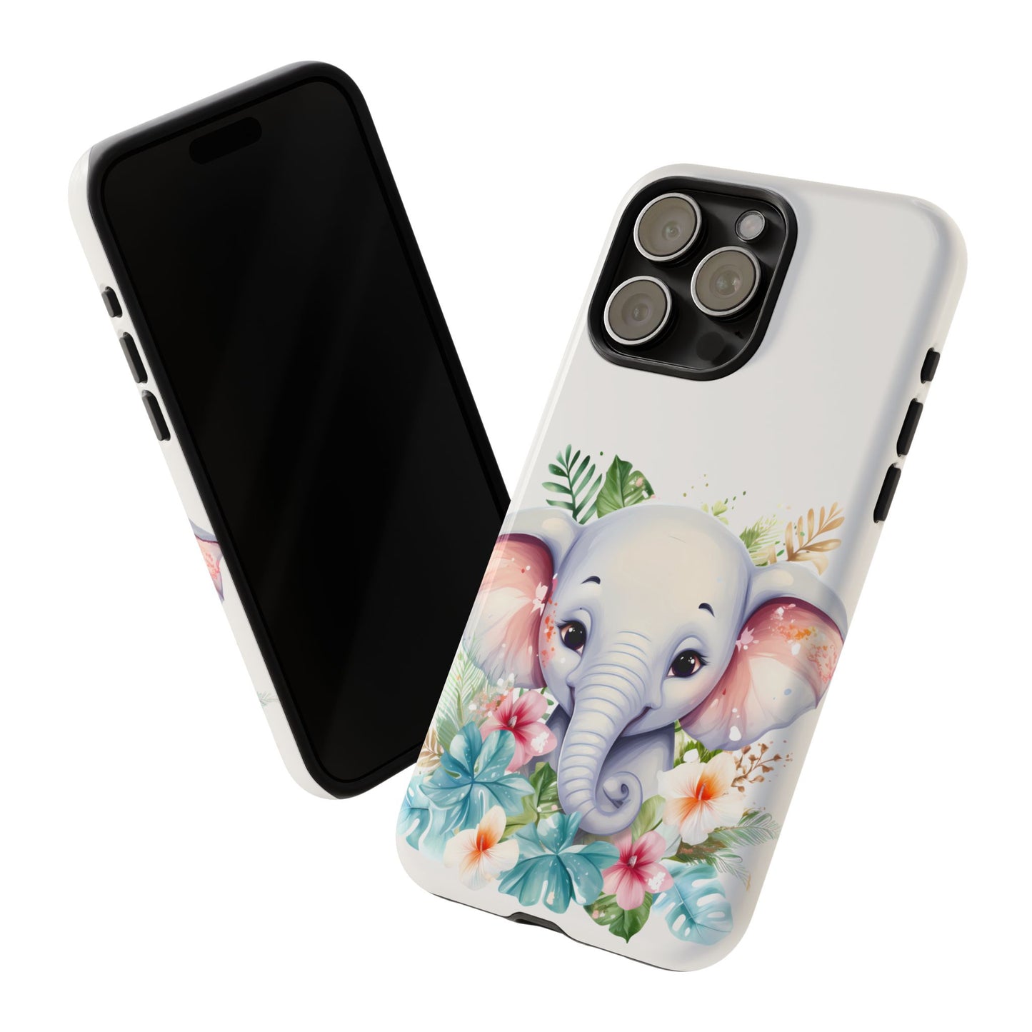 Adorable Baby Elephant Mobile Cover – Floral Fantasy Art