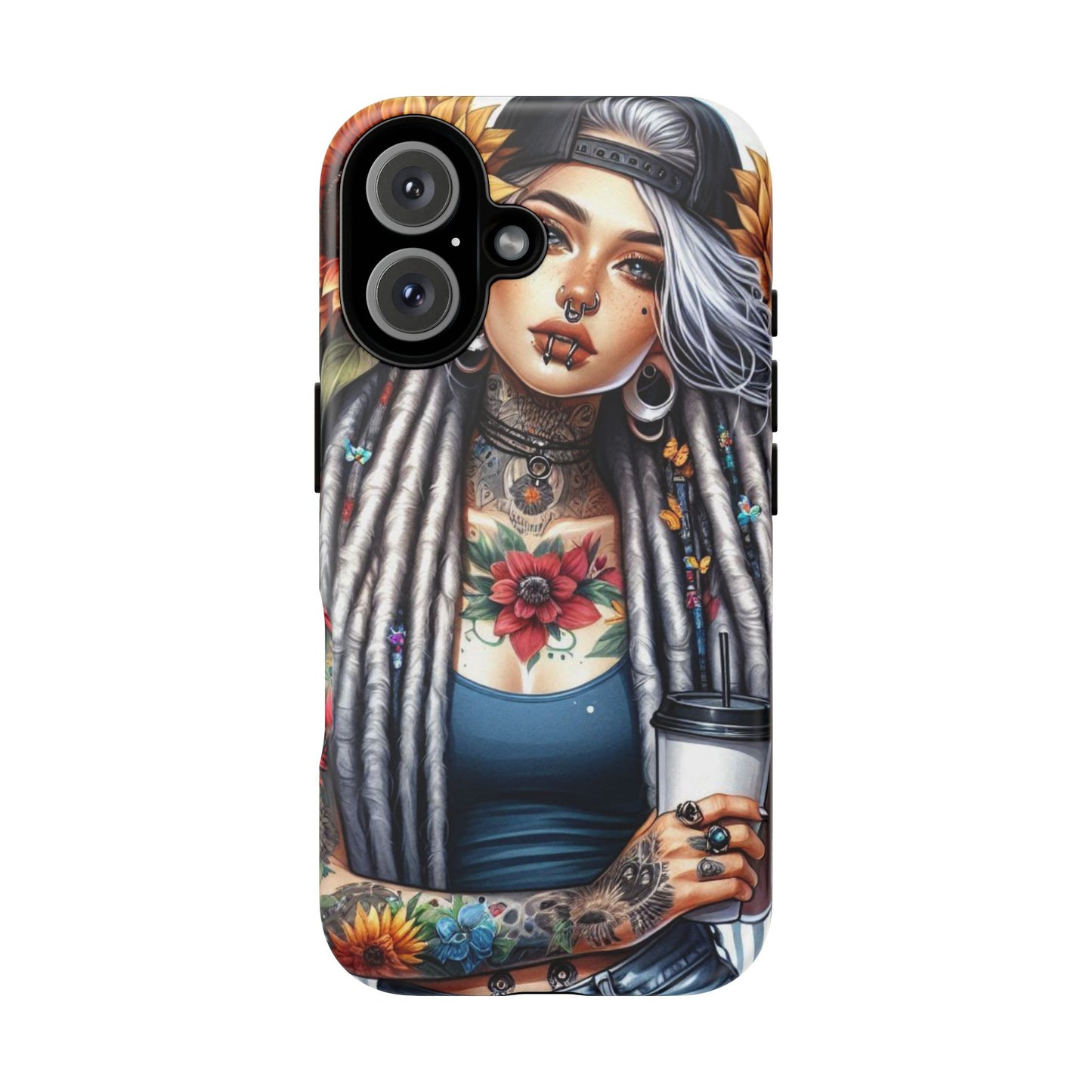 Sunflower Queen – Boho Rebel Tattoo Mobile Cover
