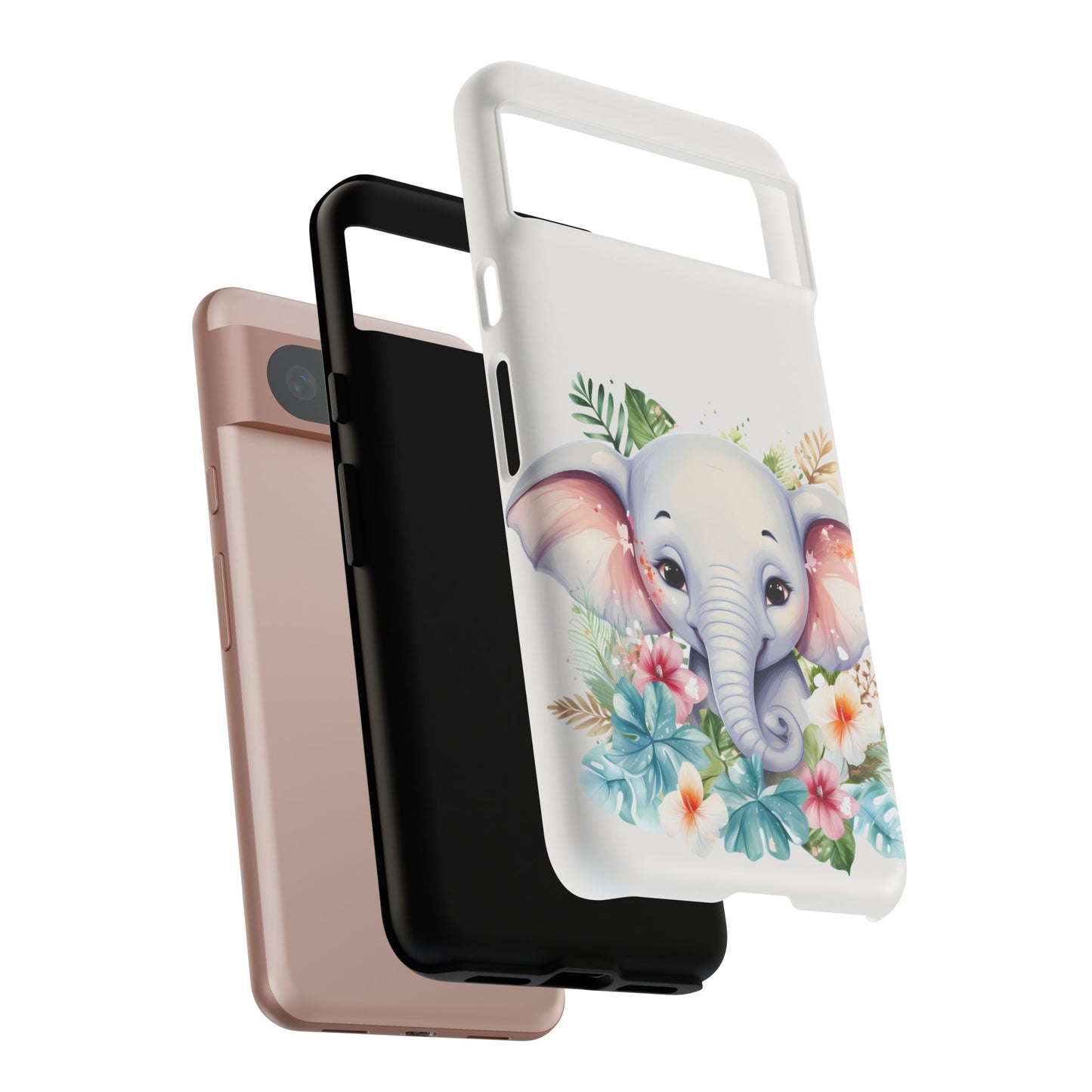 Adorable Baby Elephant Mobile Cover – Floral Fantasy Art