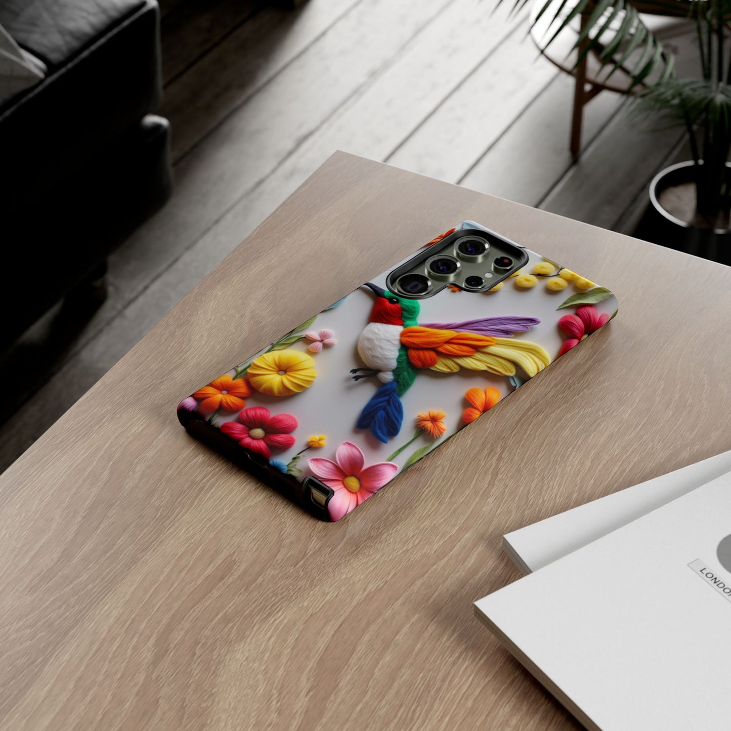 Elegant Hummingbird with Floral Mosaic Design | Nature's Artistic Vibes | iPhone 16 Pro