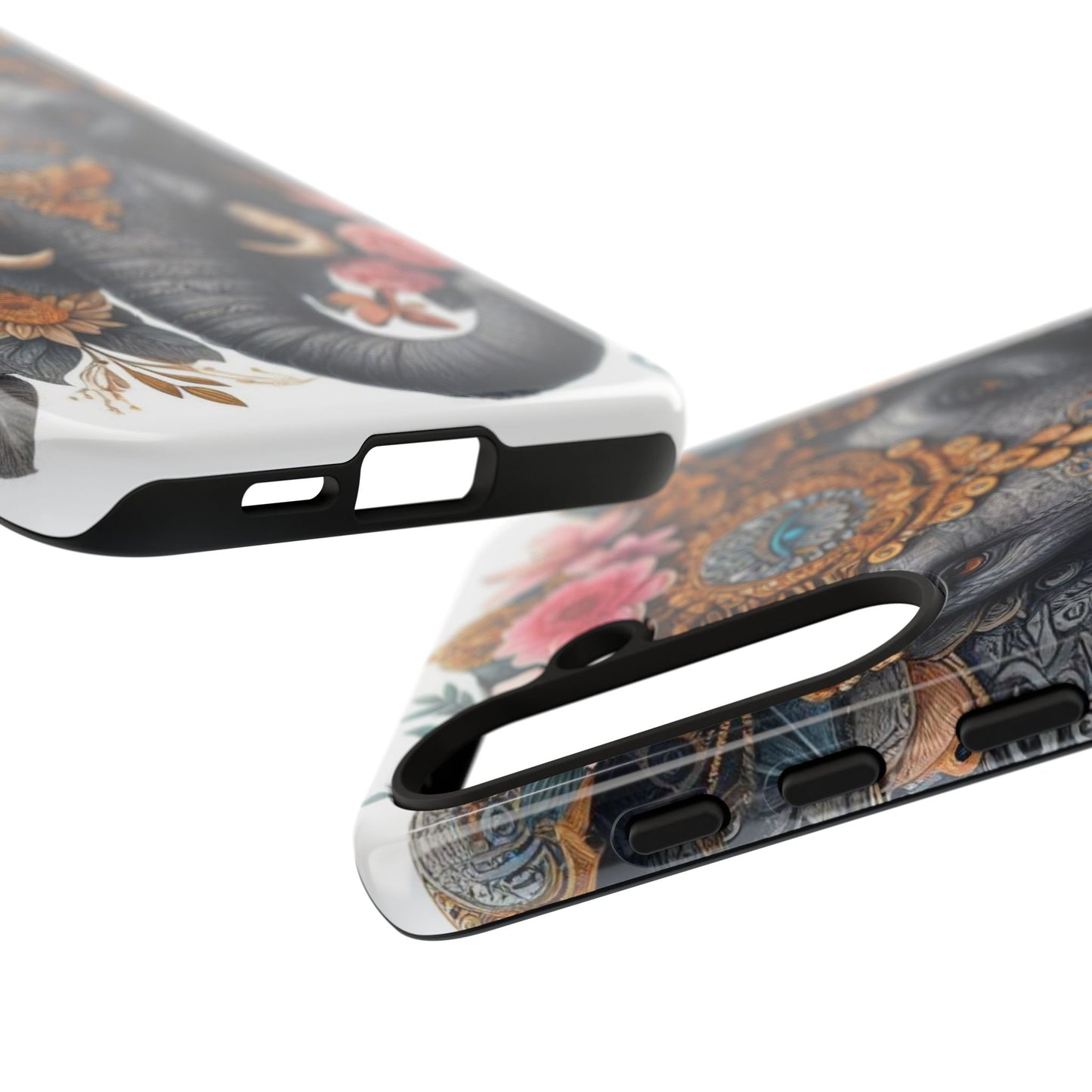 Golden Royal Elephant Mobile Cover – Luxurious Ornate Art